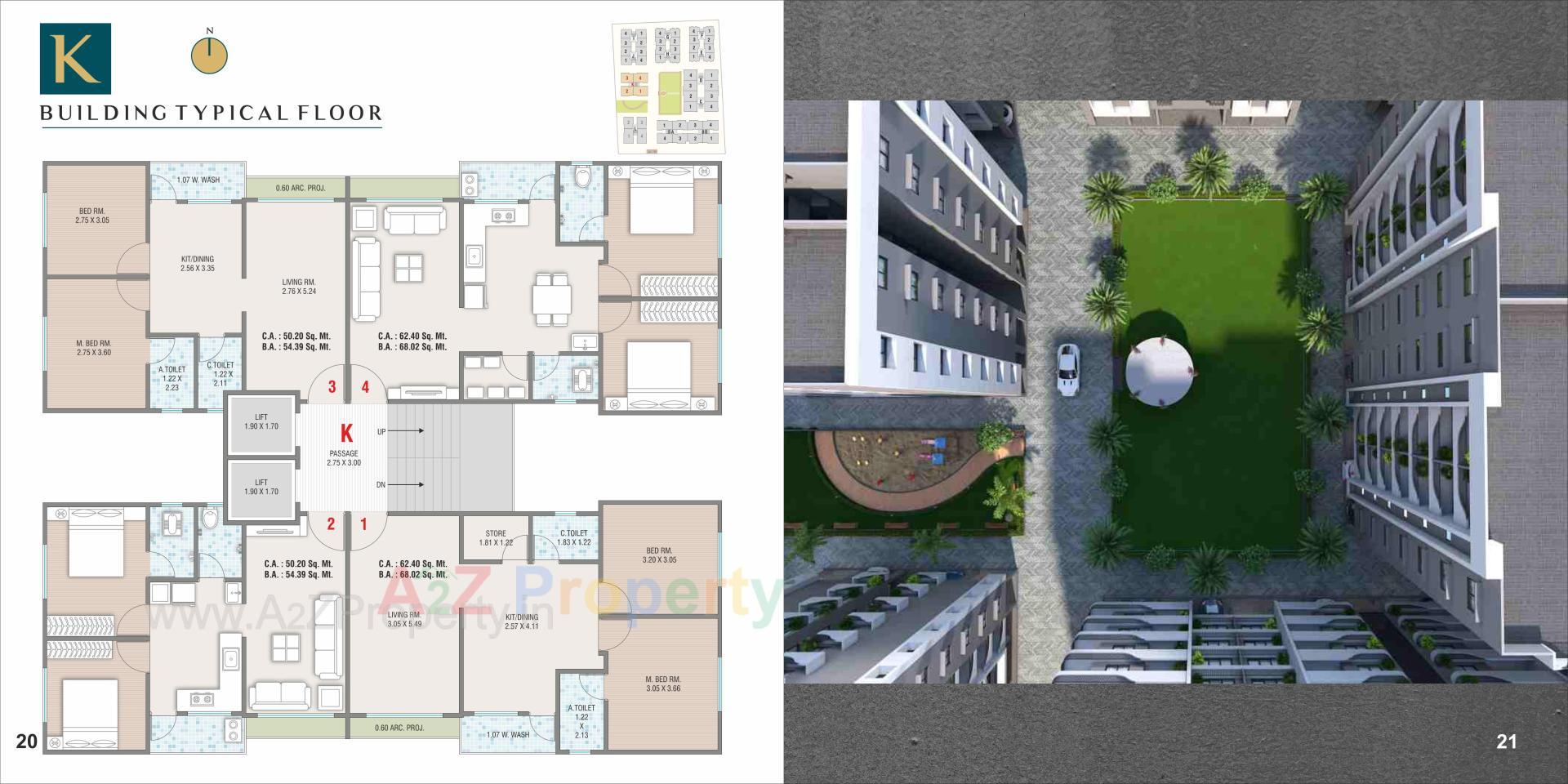 Layout of real estate project Nawab Heritage located at Unn, Surat, Gujarat