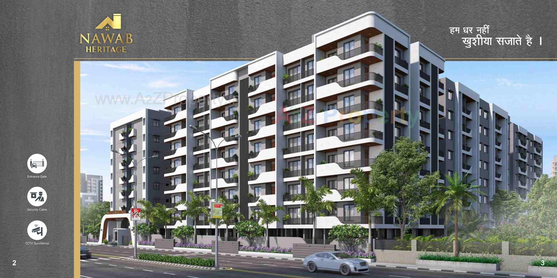 3D Elevation of real estate project Nawab Heritage located at Unn, Surat, Gujarat