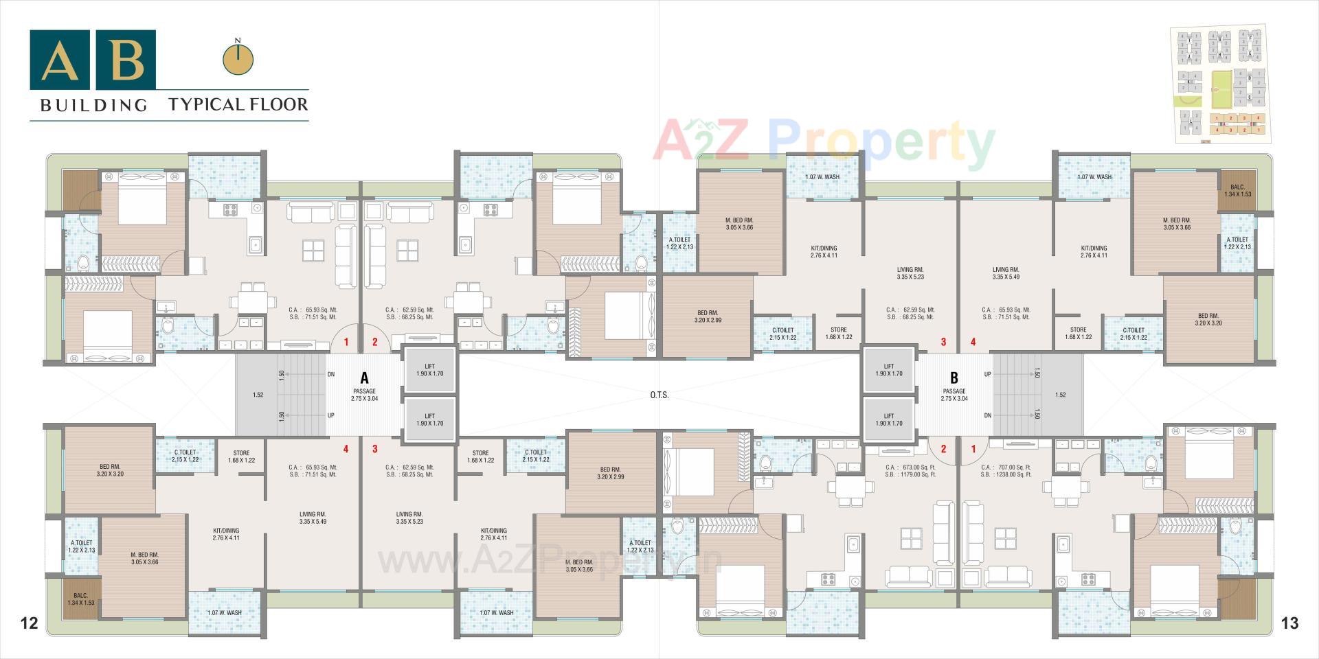 Layout of real estate project Nawab Heritage located at Unn, Surat, Gujarat