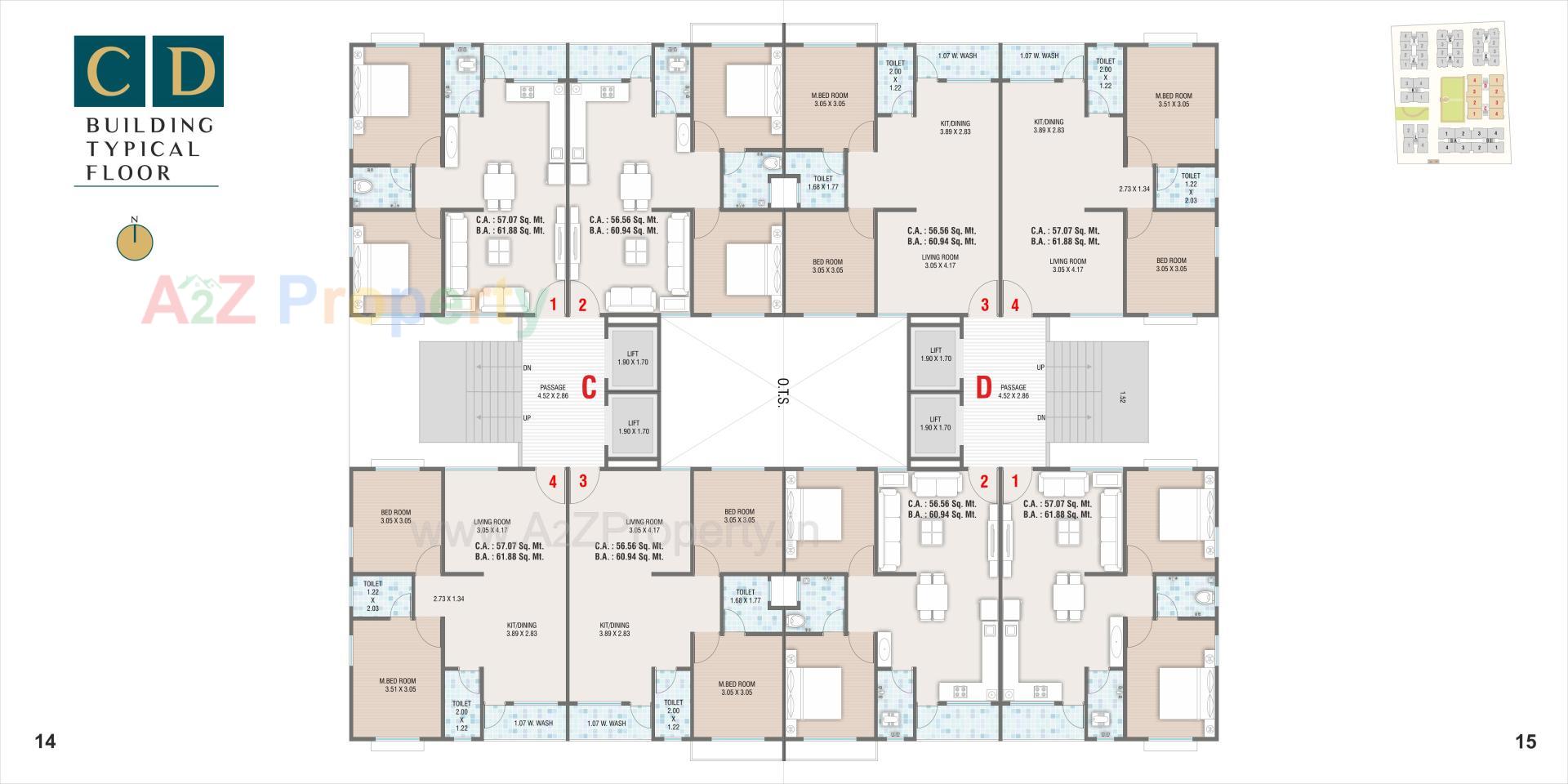 Layout of real estate project Nawab Heritage located at Unn, Surat, Gujarat