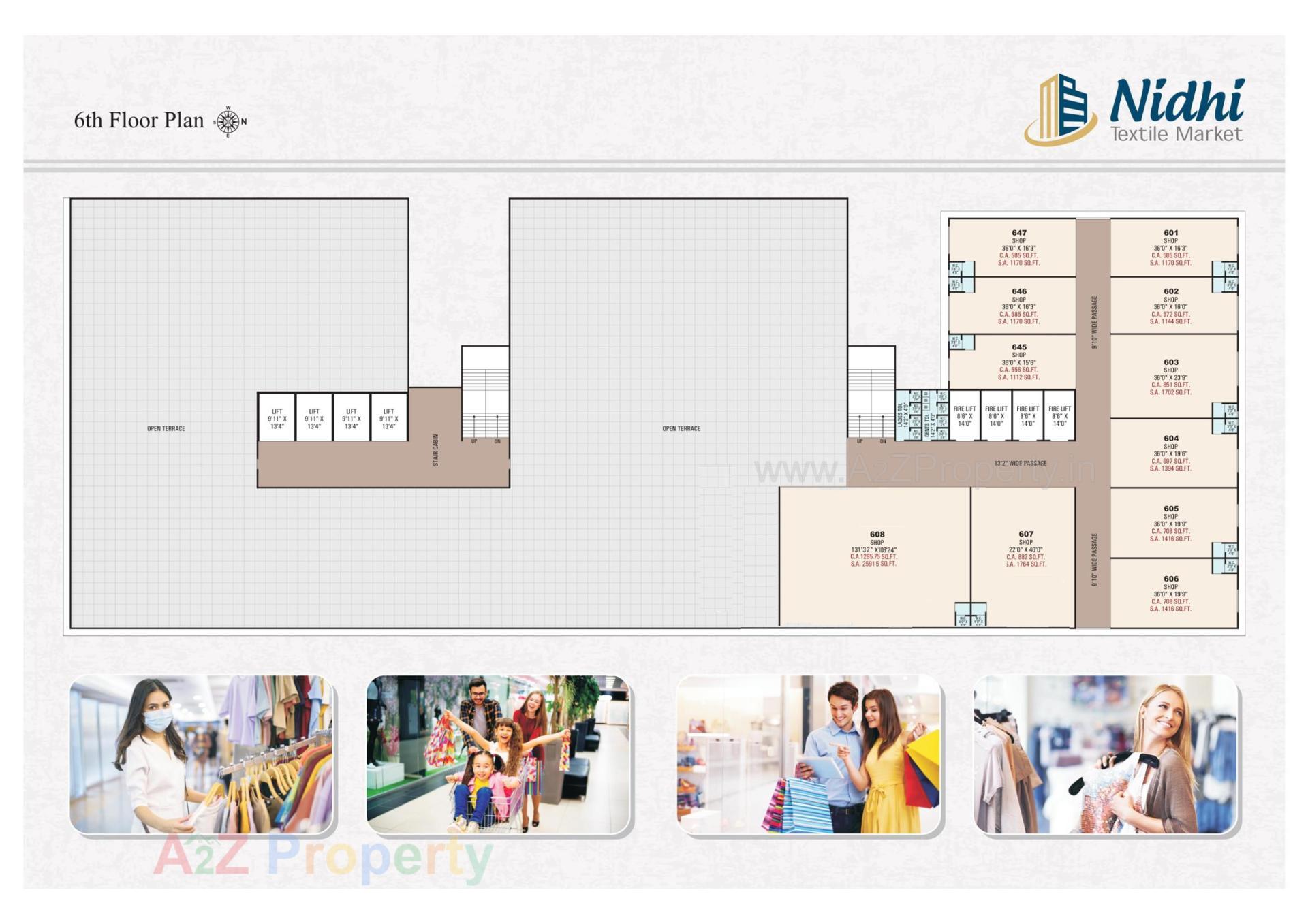 Layout of real estate project Nidhi Textile Market located at Parvat, Surat, Gujarat