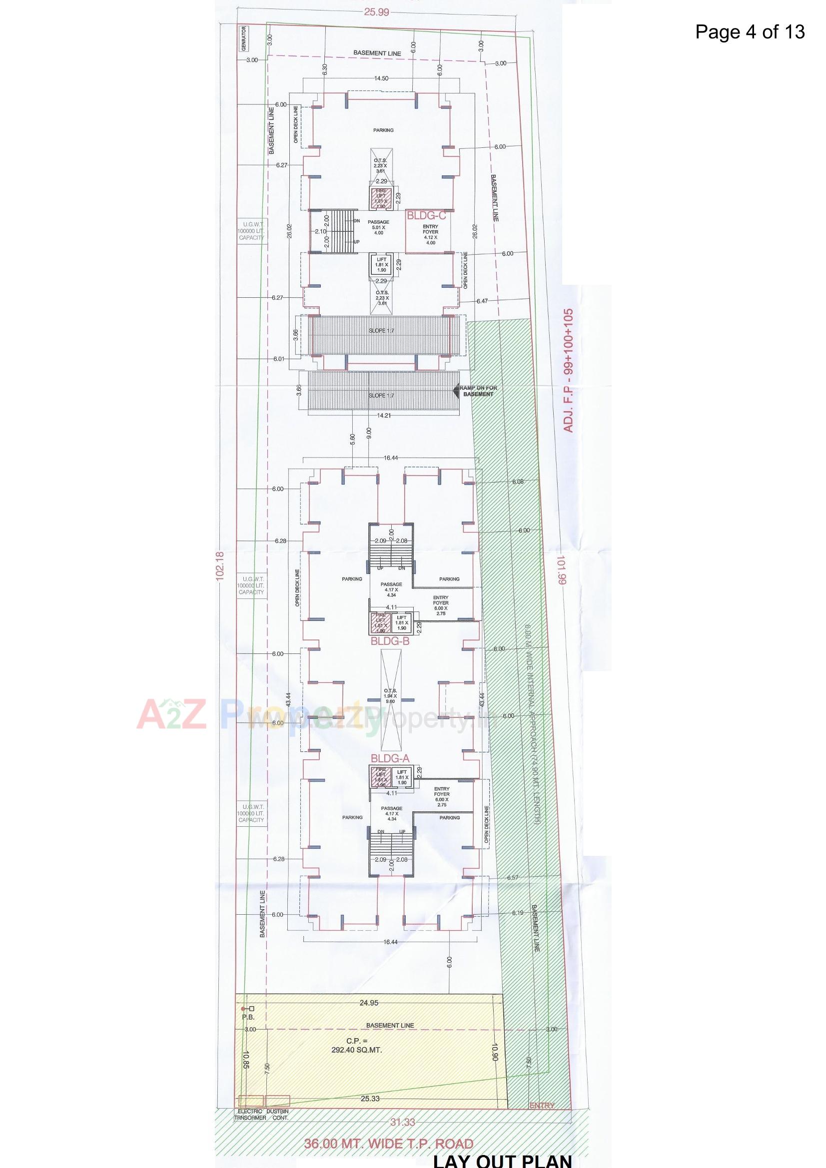 Layout of real estate project Nilgiri Heights located at Mo, Surat, Gujarat