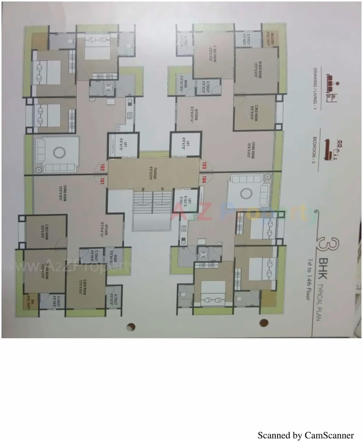 Layout of real estate project Nilkanth Avenue located at Varachha, Surat, Gujarat