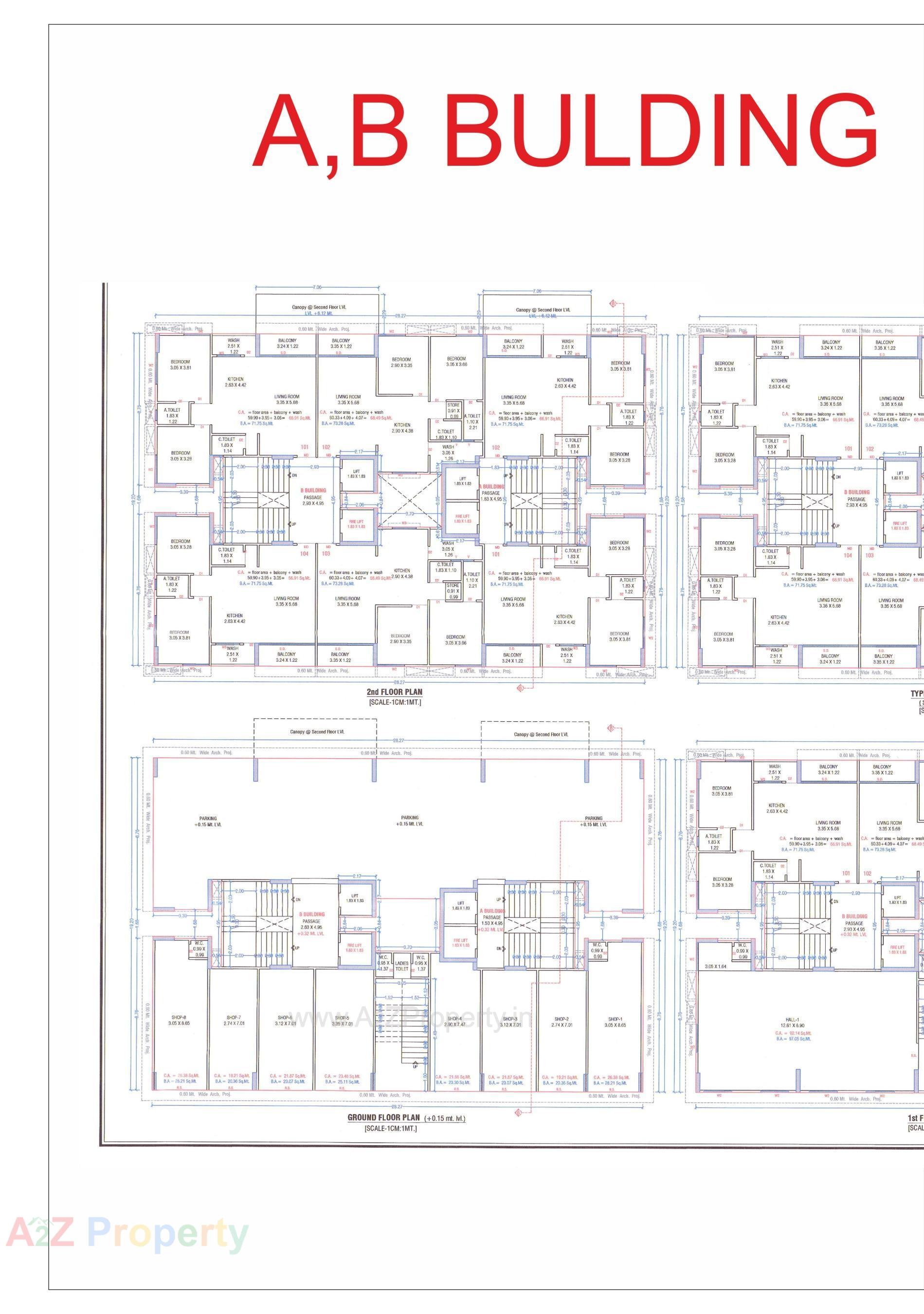 Layout of real estate project Nilkanth Elegance located at Variyav, Surat, Gujarat