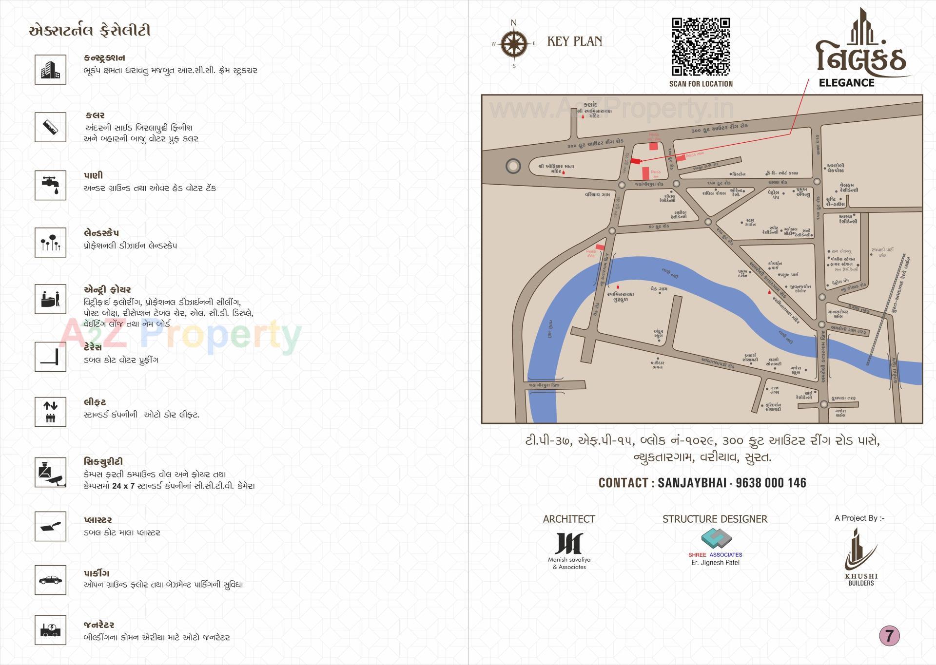  of real estate project Nilkanth Elegance located at Variyav, Surat, Gujarat