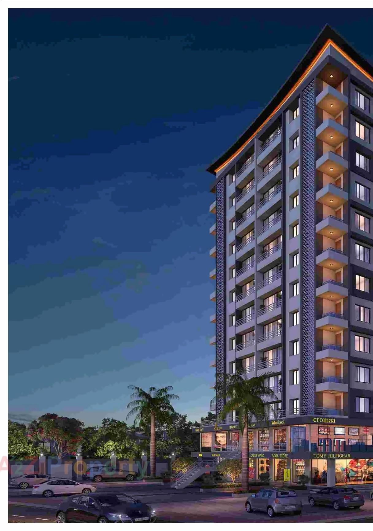 3D Elevation of real estate project Nilkanth Height located at Sarthana, Surat, Gujarat