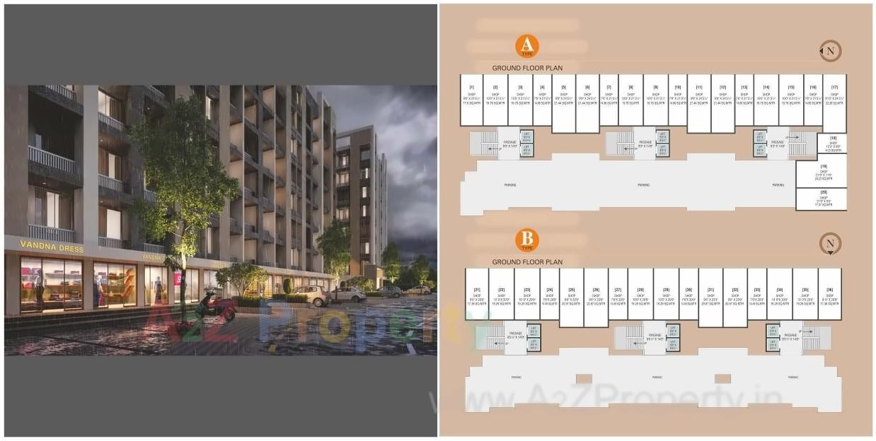 Layout of real estate project Nilkanth Heights located at Pali, Surat, Gujarat