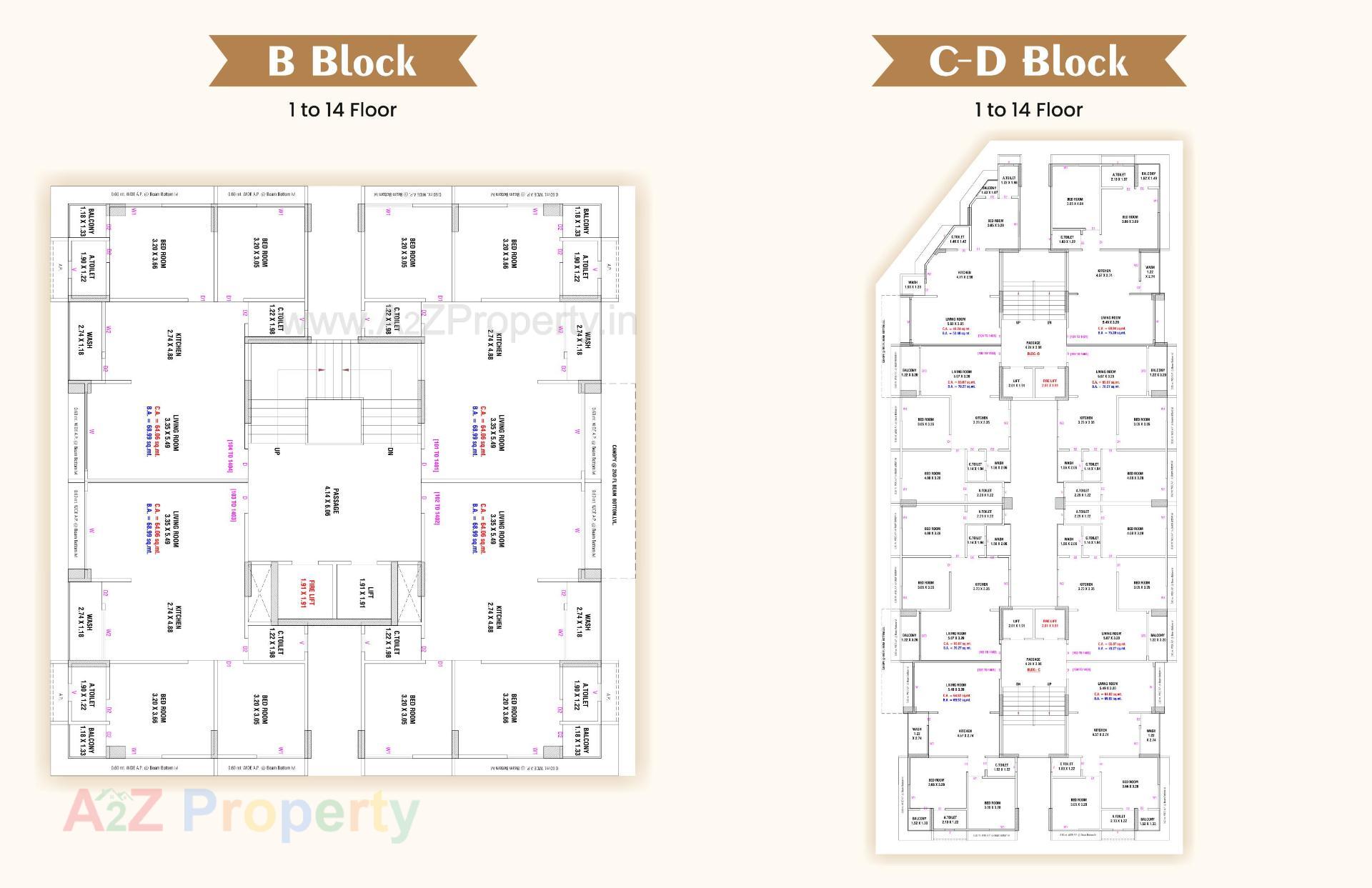 Layout of real estate project Nilkanth  Heights located at Sarthana , Surat, Gujarat