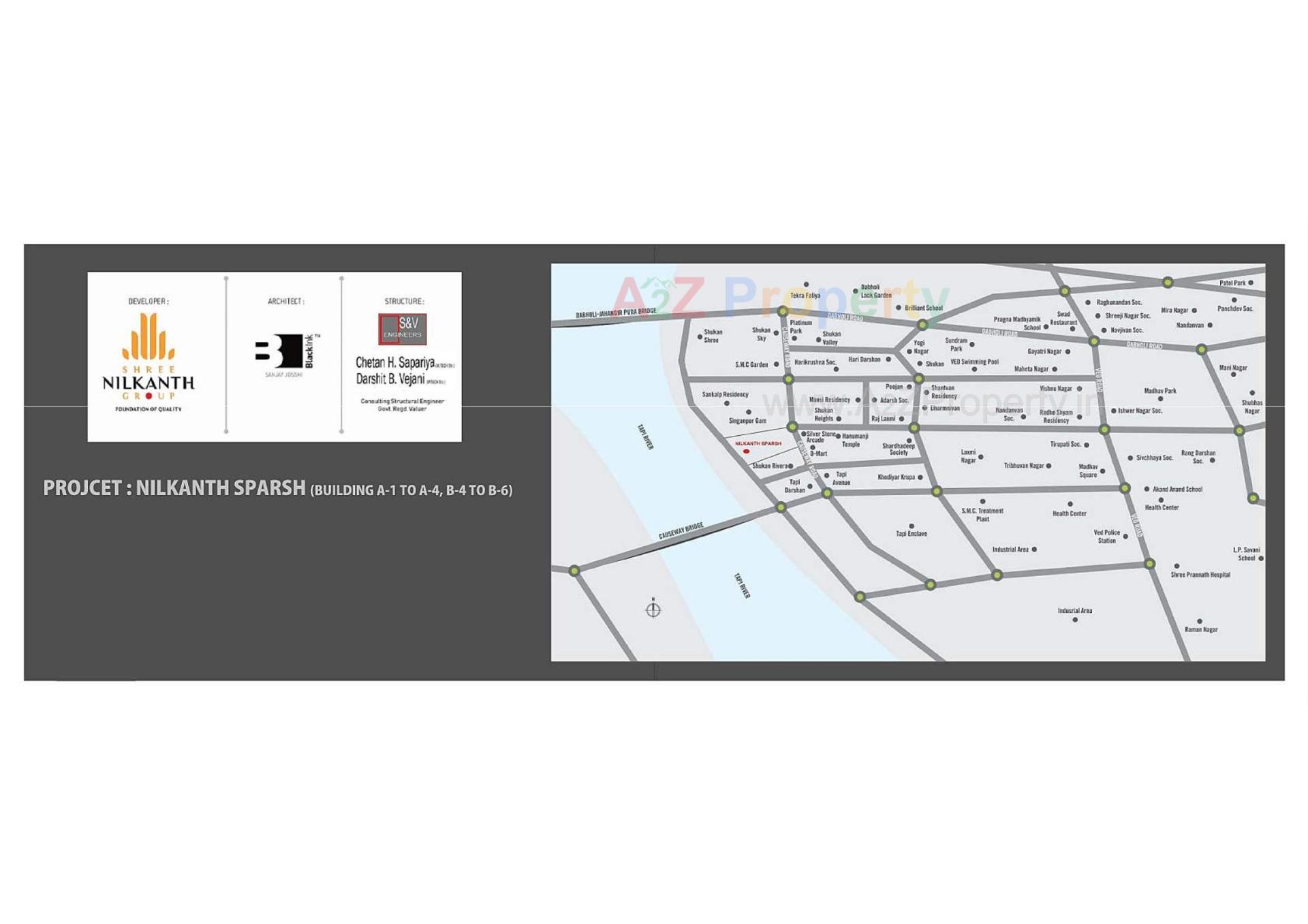  of real estate project Nilkanth Sparsh( A1 To A4, B4to B6) located at Singanpore, Surat, Gujarat