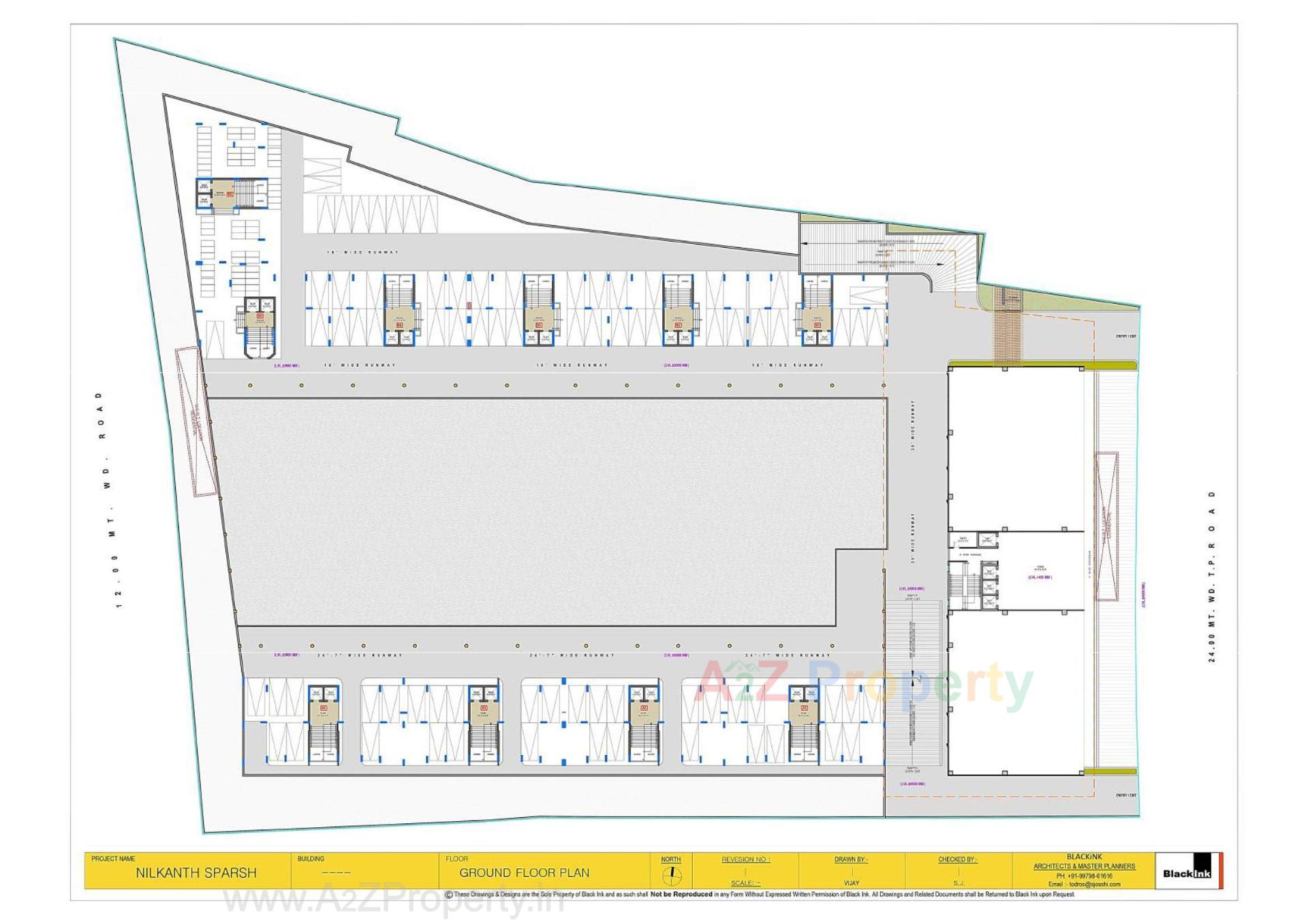 Layout of real estate project Nilkanth Sparsh( A1 To A4, B4to B6) located at Singanpore, Surat, Gujarat