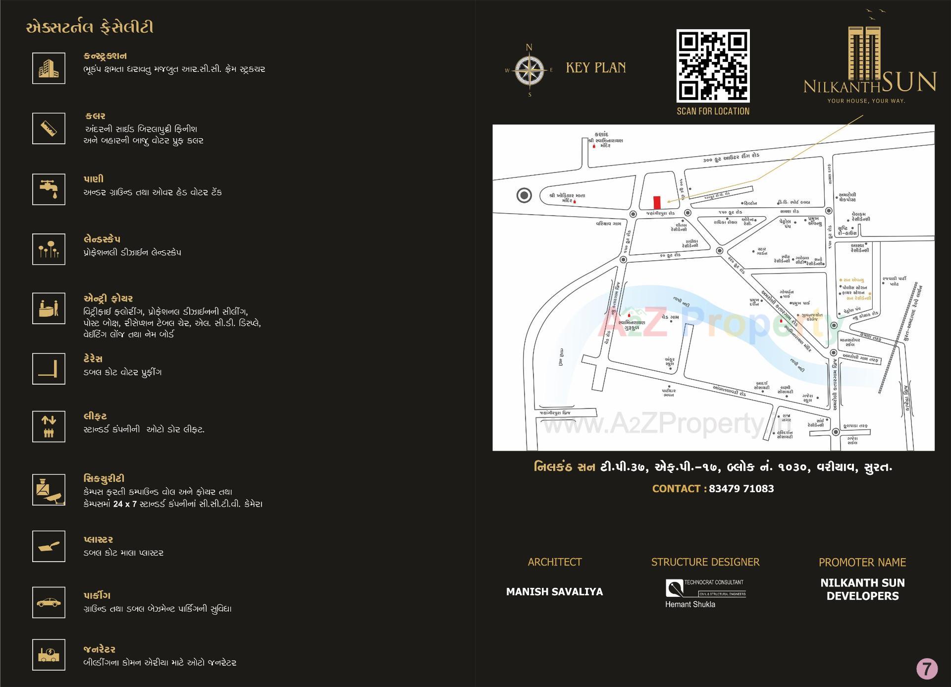  of real estate project Nilkanth Sun located at Variyav, Surat, Gujarat