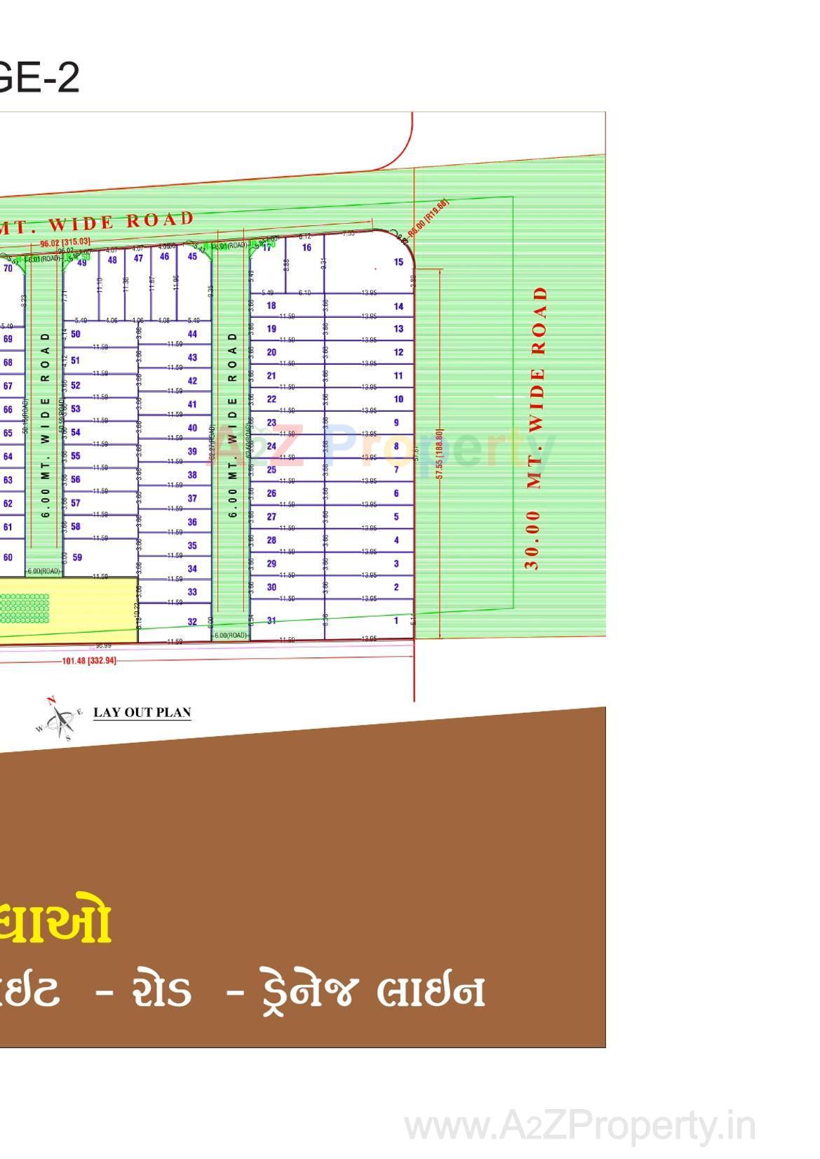 Layout of real estate project Nilkanth Villa located at Dindoli, Surat, Gujarat