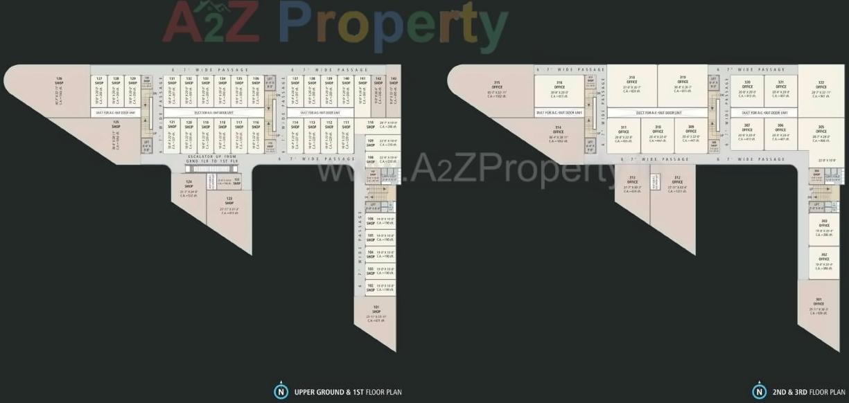 Layout of real estate project Nirvana Shoppers located at Jahangirabad, Surat, Gujarat