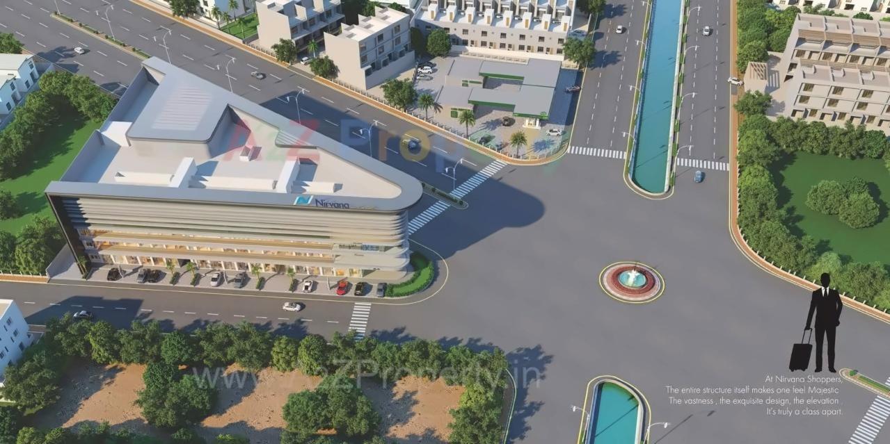 3D Elevation of real estate project Nirvana Shoppers located at Jahangirabad, Surat, Gujarat
