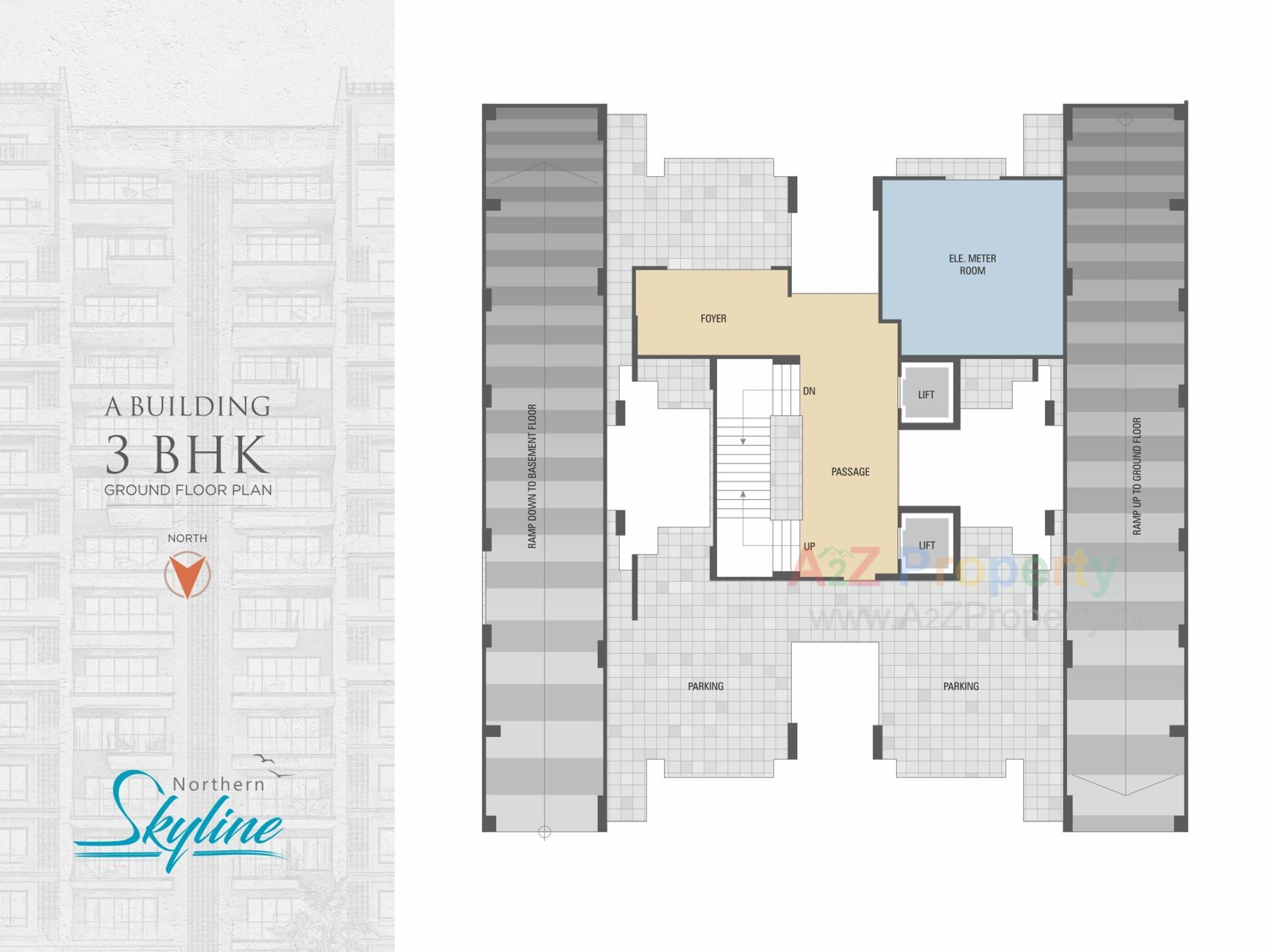 Layout of real estate project Northern Skyline located at Pal, Surat, Gujarat