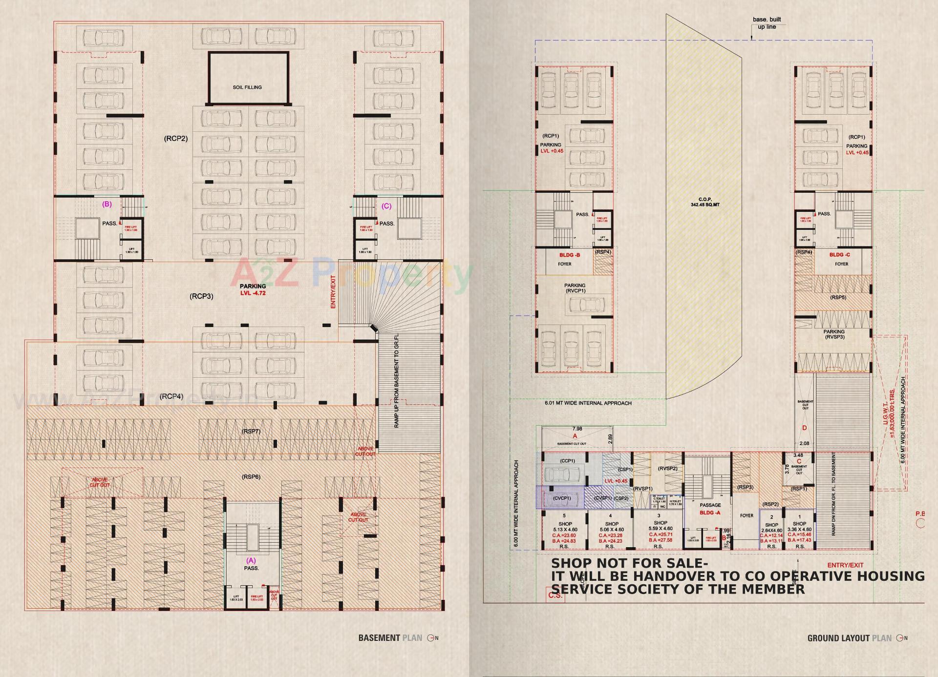 Layout of real estate project Nova Shantinath located at Vesu, Surat, Gujarat