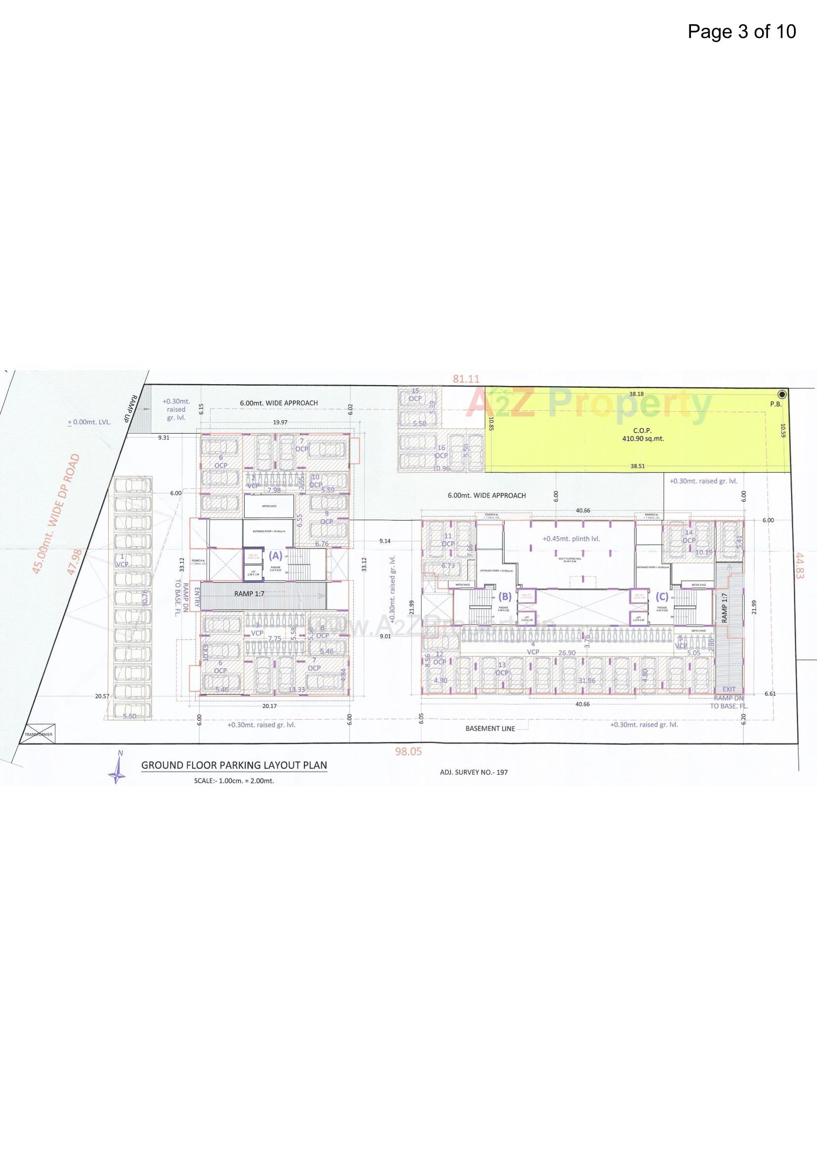 Layout of real estate project Nova Shikharji located at Vesu, Surat, Gujarat
