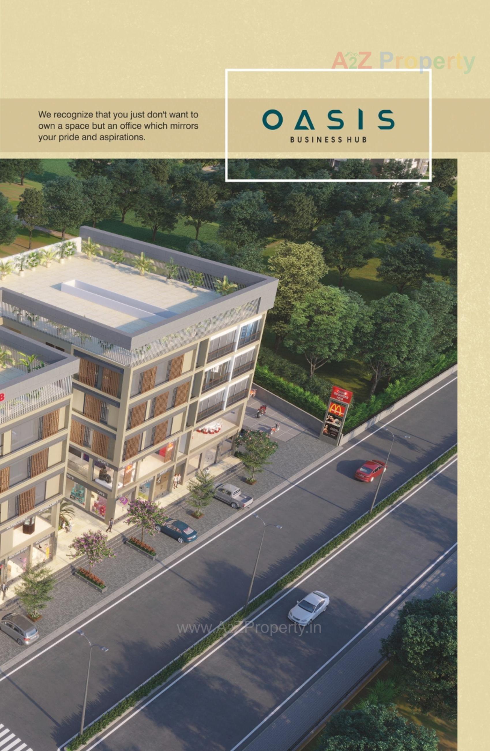 3D Elevation of real estate project Oasis Business Hub located at Bardoli, Surat, Gujarat