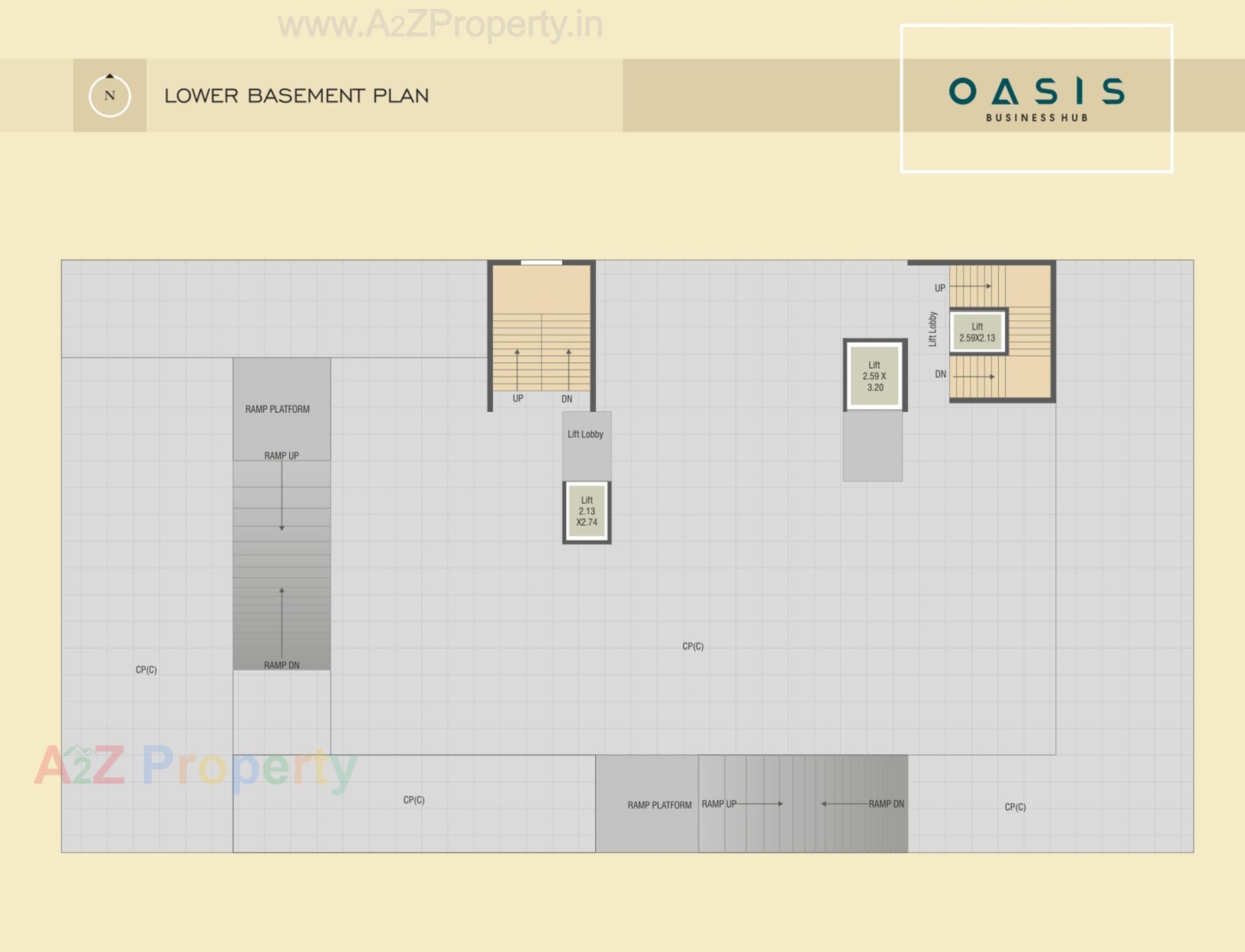 Layout of real estate project Oasis Business Hub located at Bardoli, Surat, Gujarat