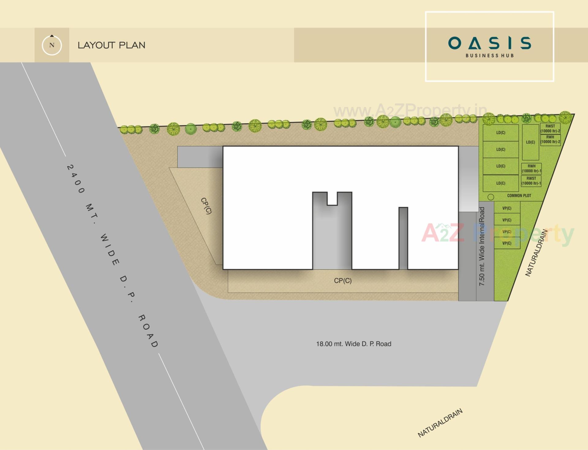 Layout of real estate project Oasis Business Hub located at Bardoli, Surat, Gujarat