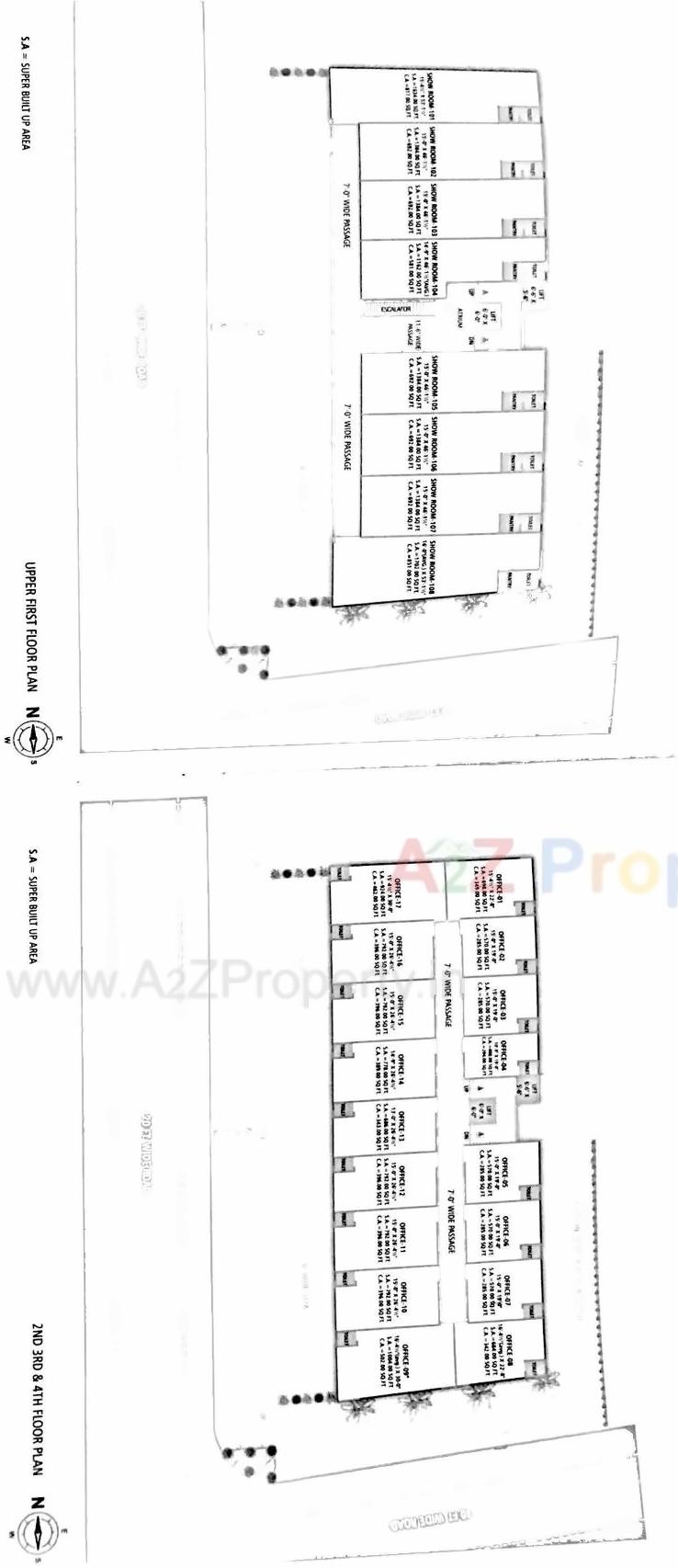 Layout of real estate project Oberon located at Surat, Surat, Gujarat