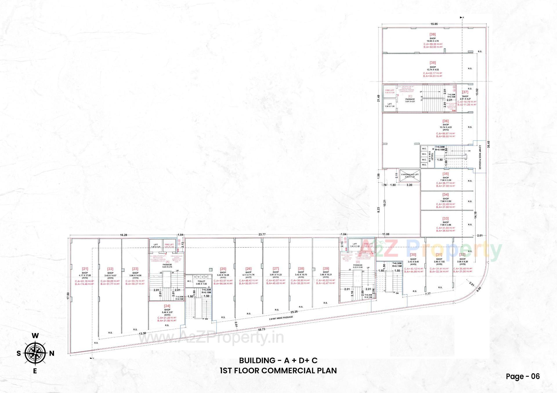 Layout of real estate project Ofira Parshwanath located at Parvat - Magob, Surat, Gujarat