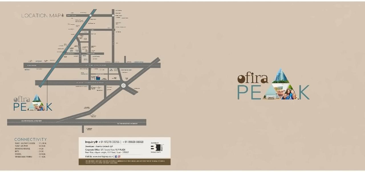  of real estate project Ofira Peak located at Vesu, Surat, Gujarat