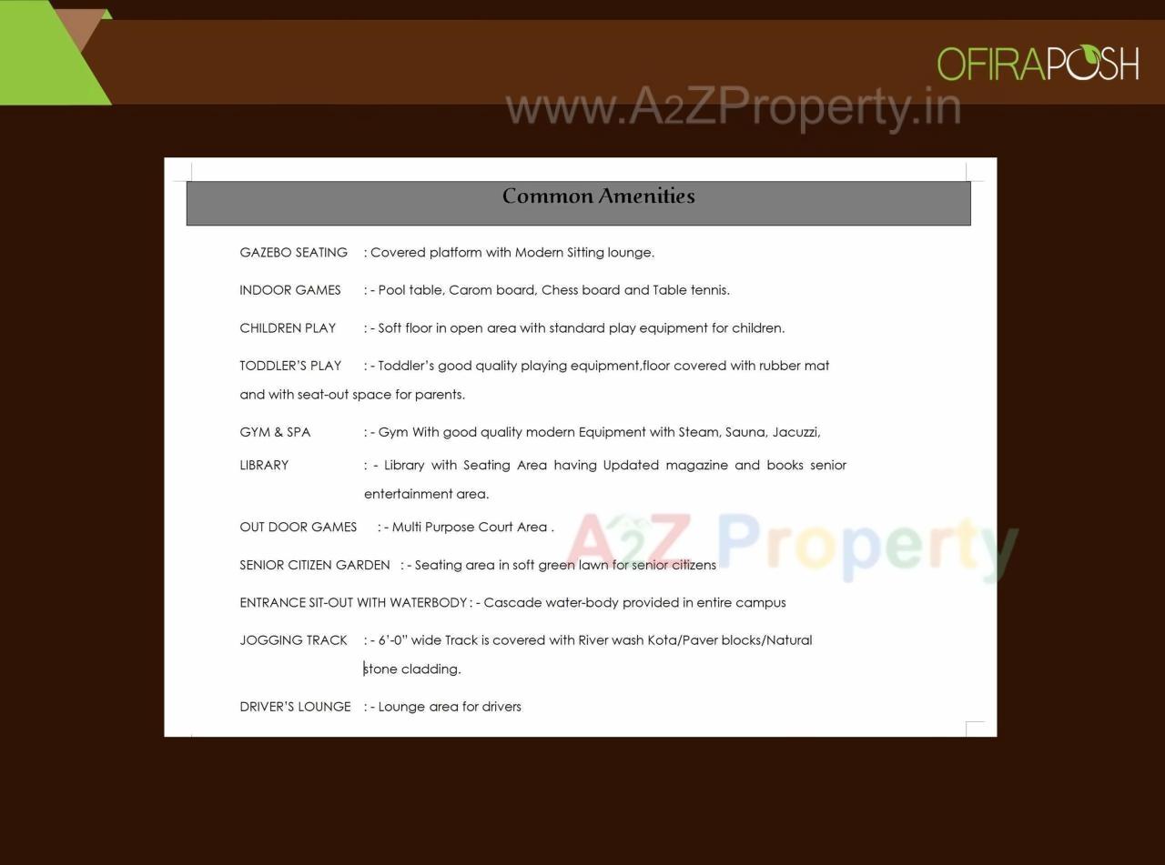  of real estate project Ofira Posh located at Vesu, Surat, Gujarat