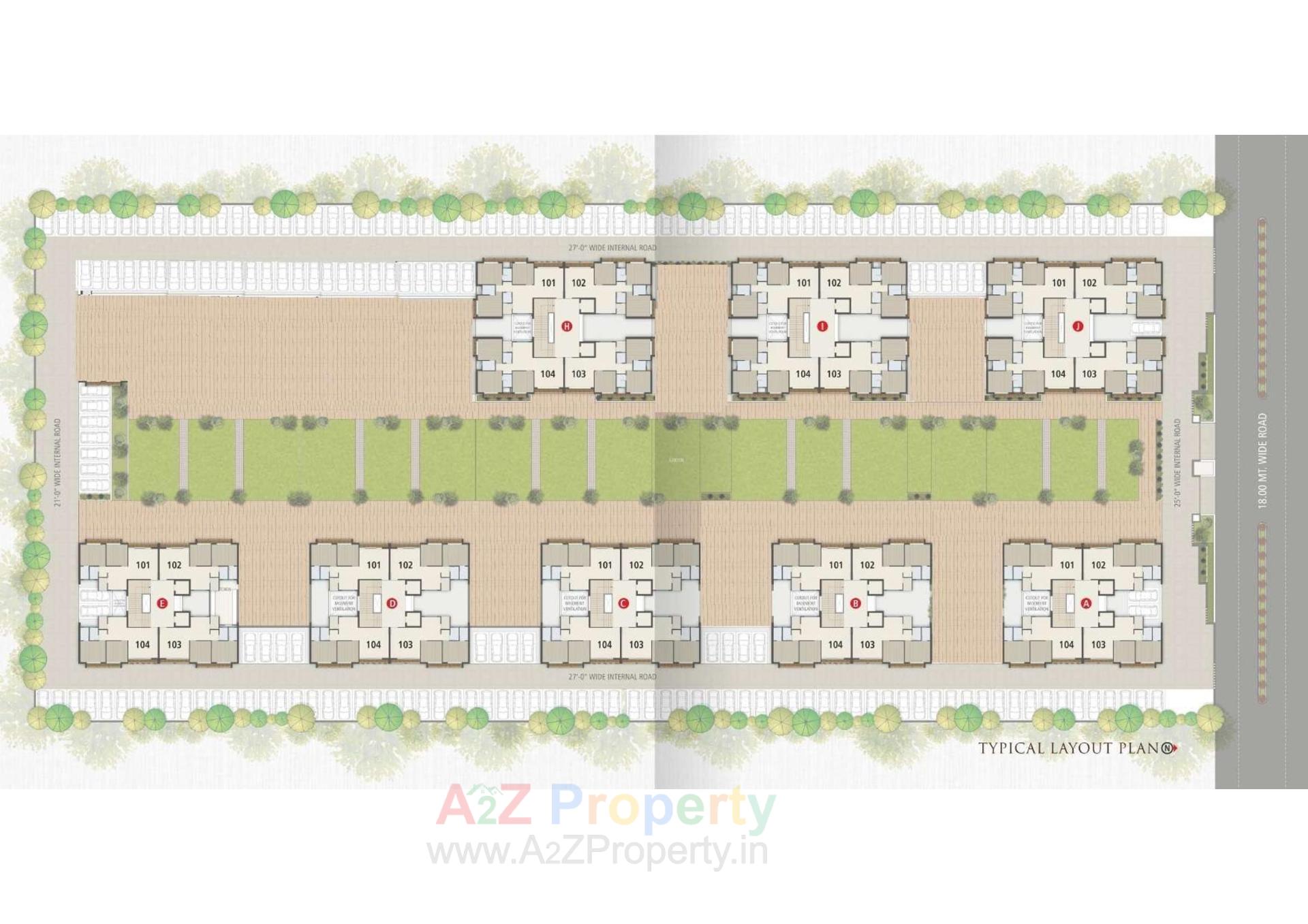 Layout of real estate project Ofira Prestige located at Surat, Surat, Gujarat