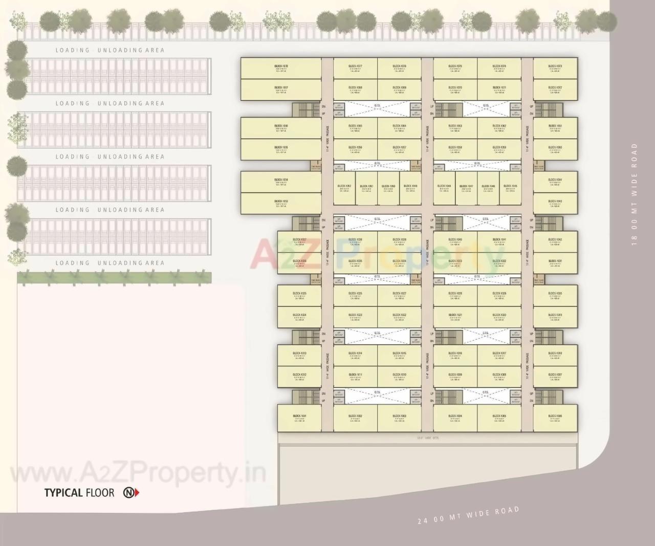 Layout of real estate project Ofira Textile City located at Parvat, Surat, Gujarat