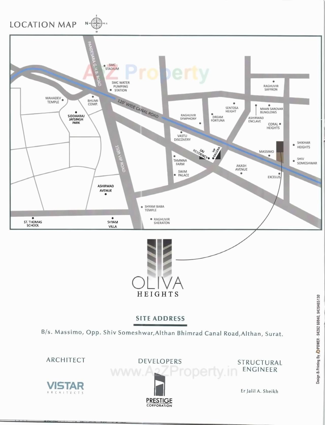  of real estate project Oliva Heights located at Bhimrad, Surat, Gujarat