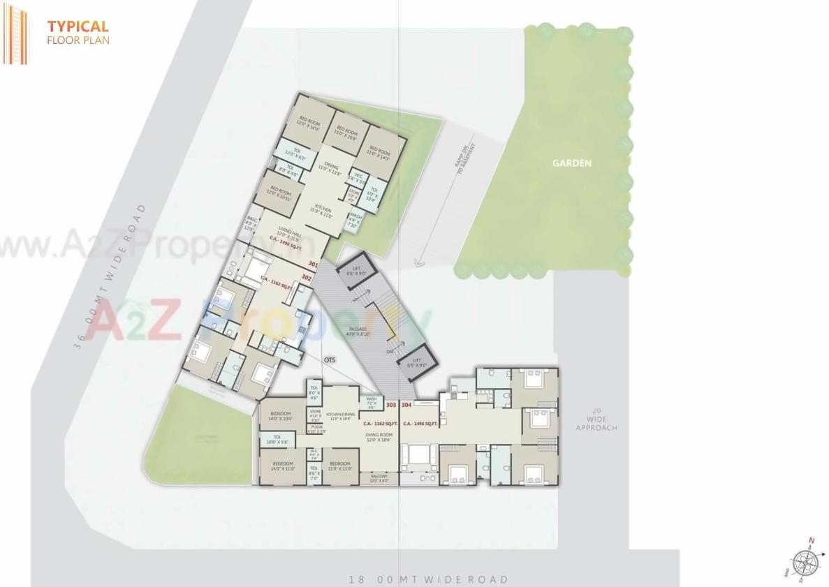Layout of real estate project Oliva Pride located at Bhimrad, Surat, Gujarat