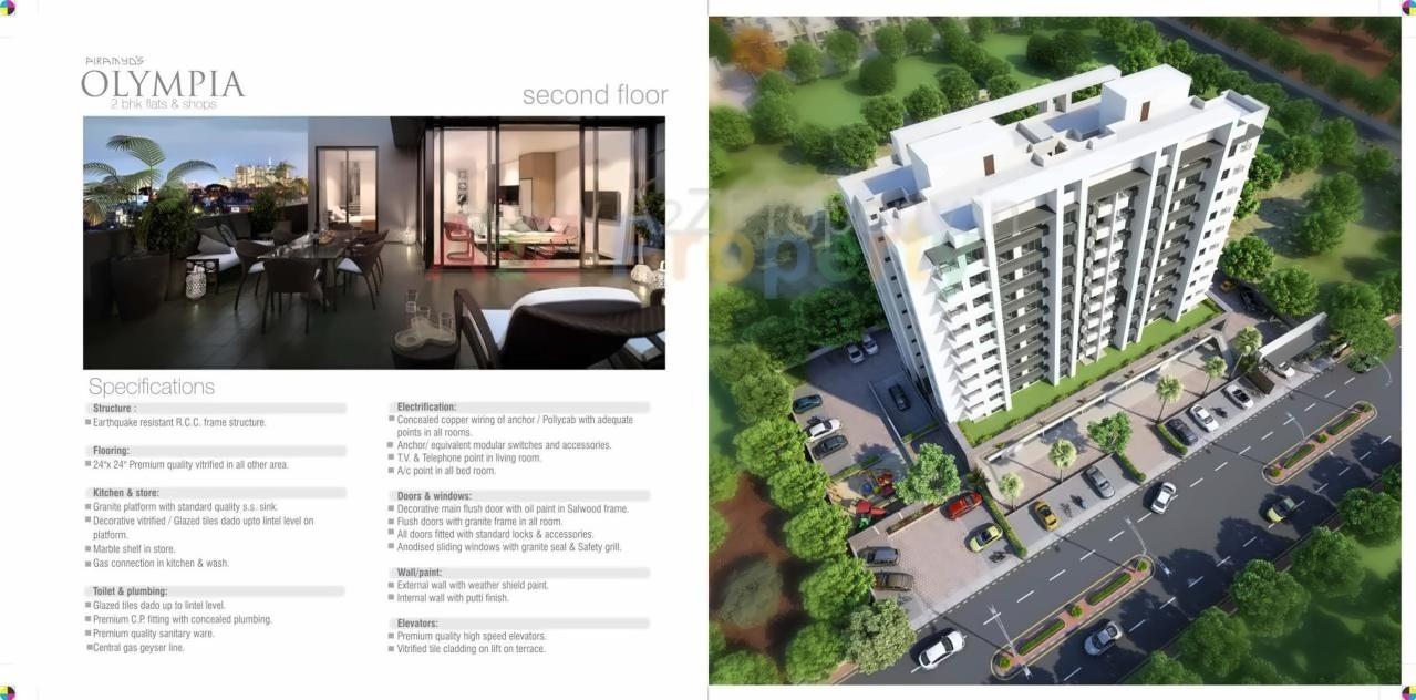 3D Elevation of real estate project Olympia located at Surat, Surat, Gujarat