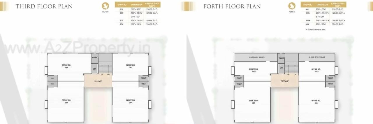 Layout of real estate project Om Arcade located at Adajan, Surat, Gujarat