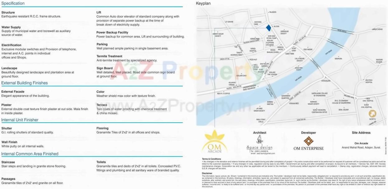  of real estate project Om Arcade located at Adajan, Surat, Gujarat
