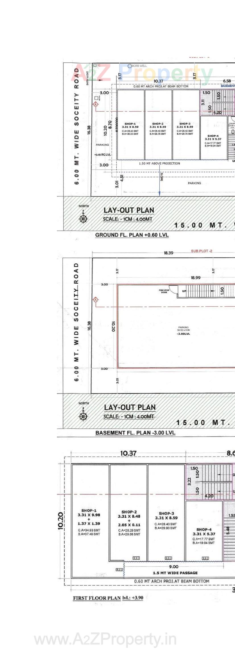 Layout of real estate project Om Avenue located at Nana, Surat, Gujarat