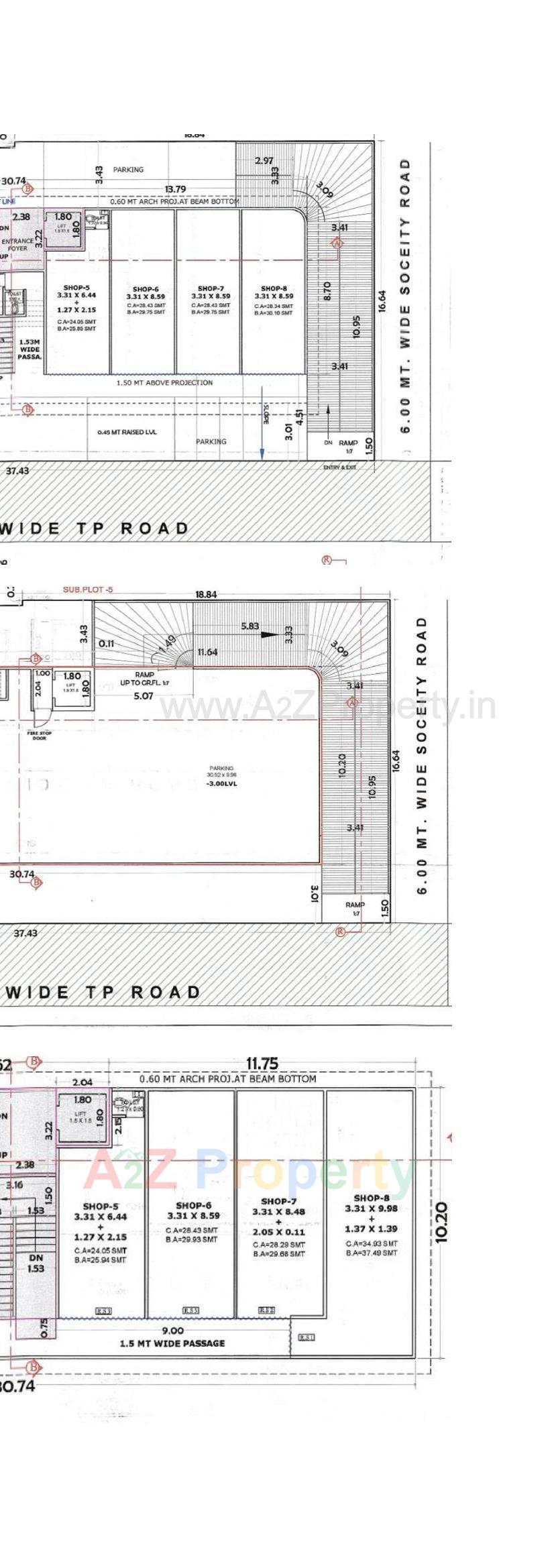 Layout of real estate project Om Avenue located at Nana, Surat, Gujarat