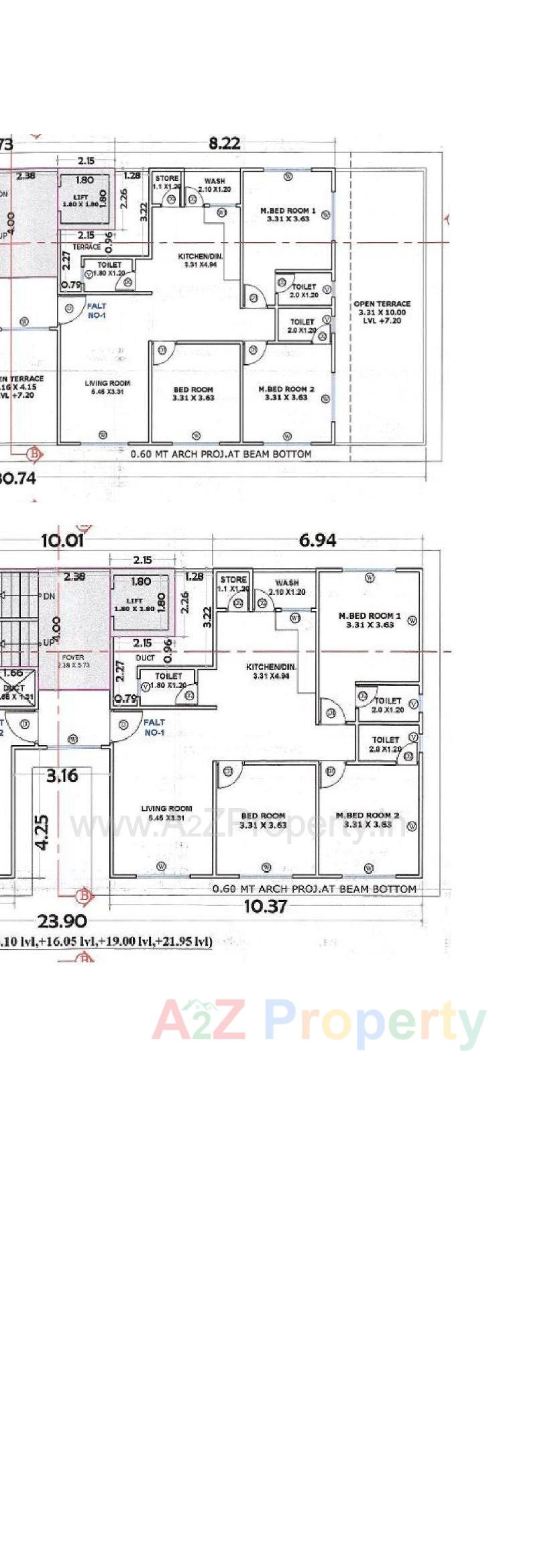 Layout of real estate project Om Avenue located at Nana, Surat, Gujarat