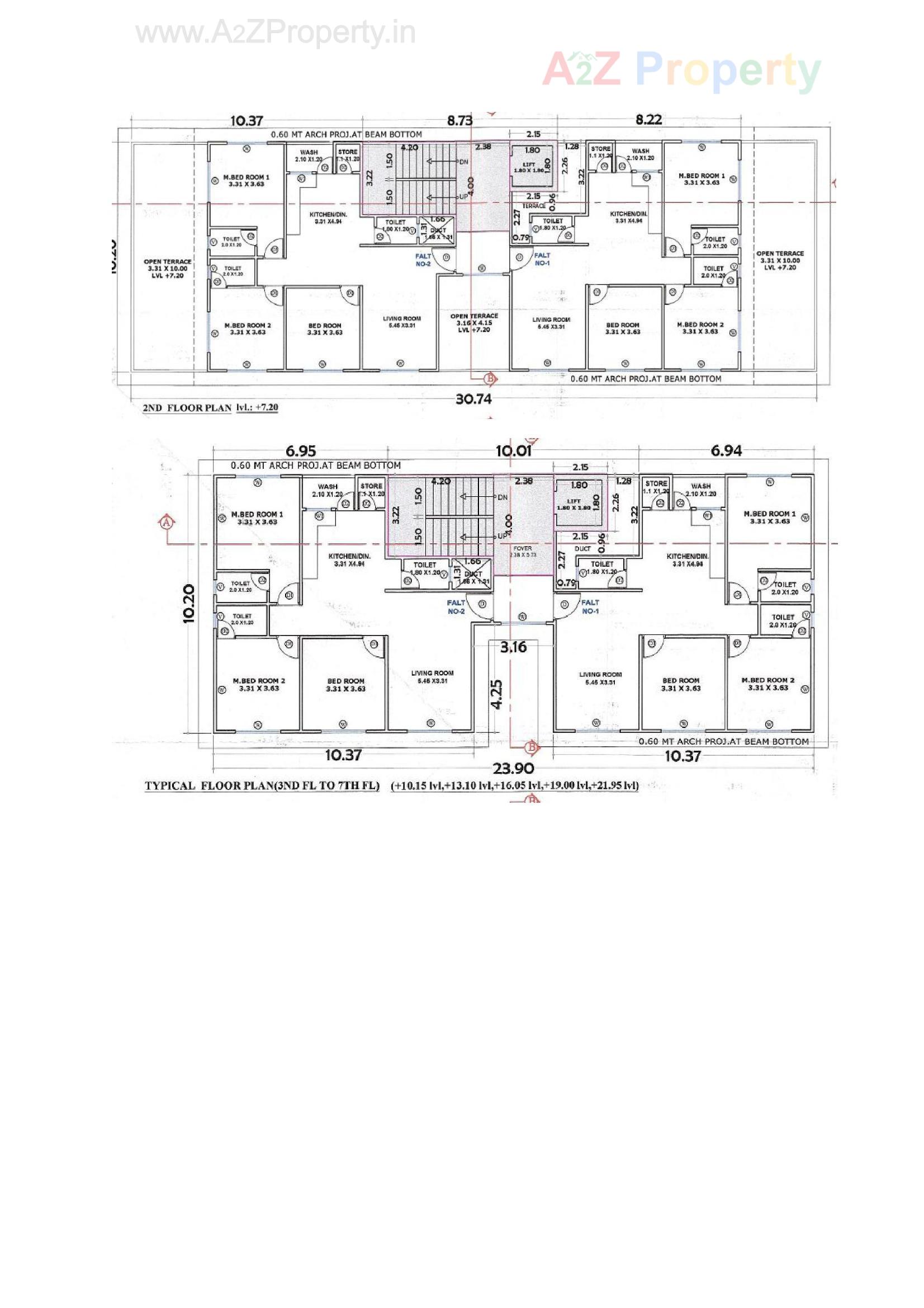 Layout of real estate project Om Avenue located at Nana, Surat, Gujarat
