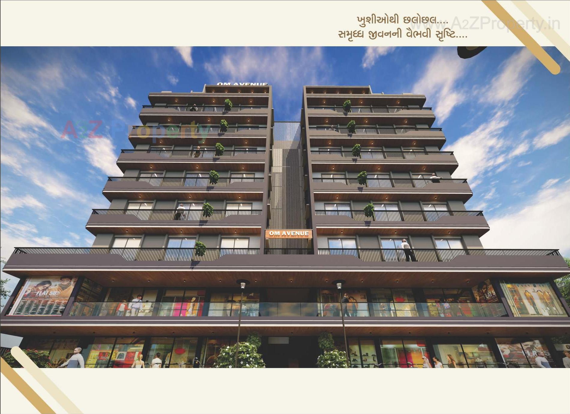 3D Elevation of real estate project Om Avenue located at Nana, Surat, Gujarat