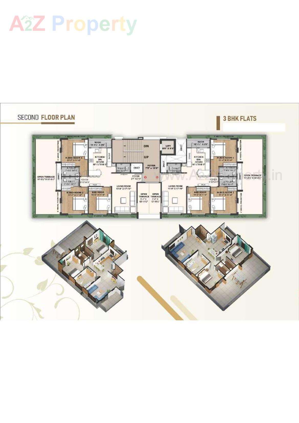 Layout of real estate project Om Avenue located at Nana, Surat, Gujarat