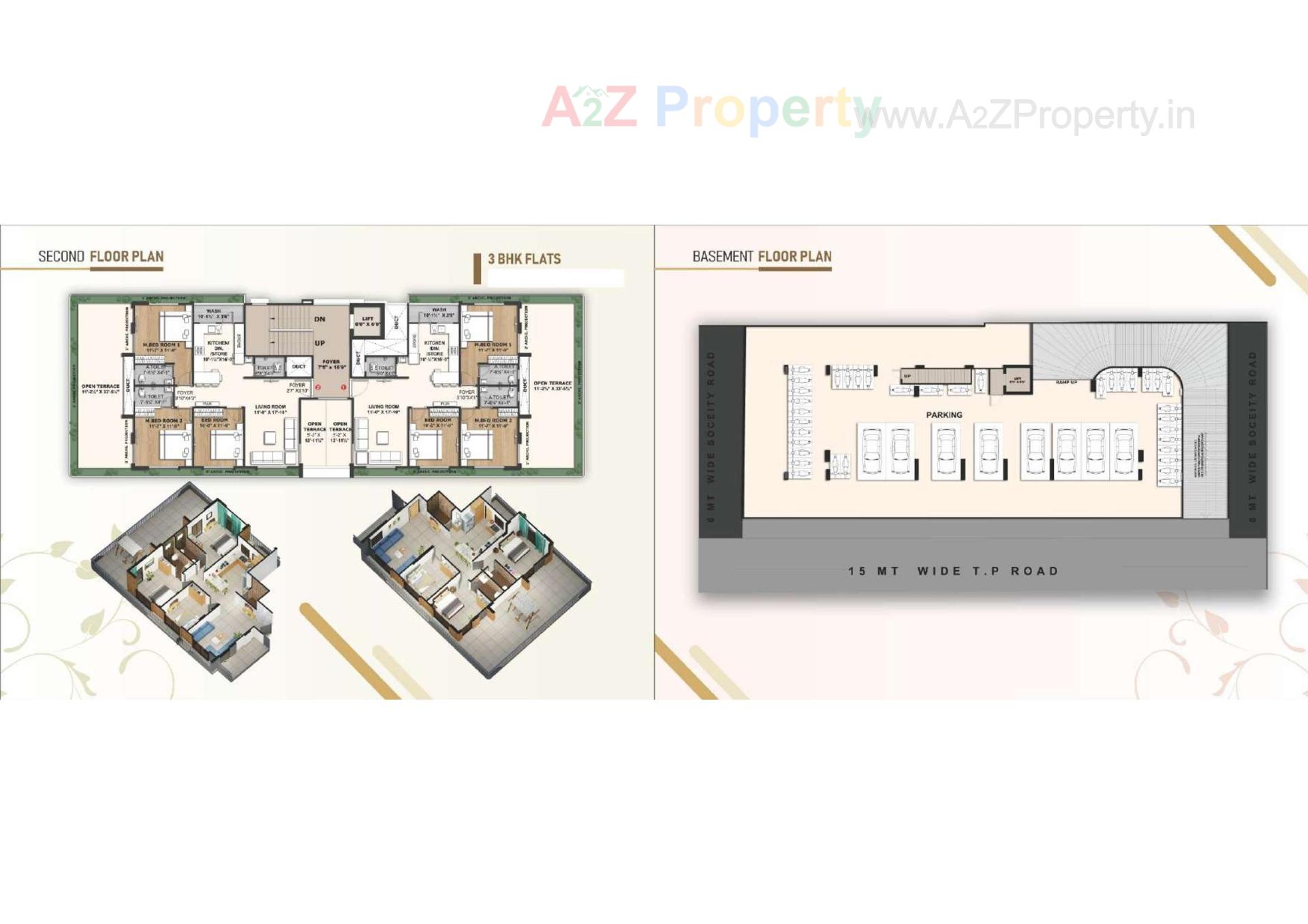 Layout of real estate project Om Avenue located at Nana, Surat, Gujarat