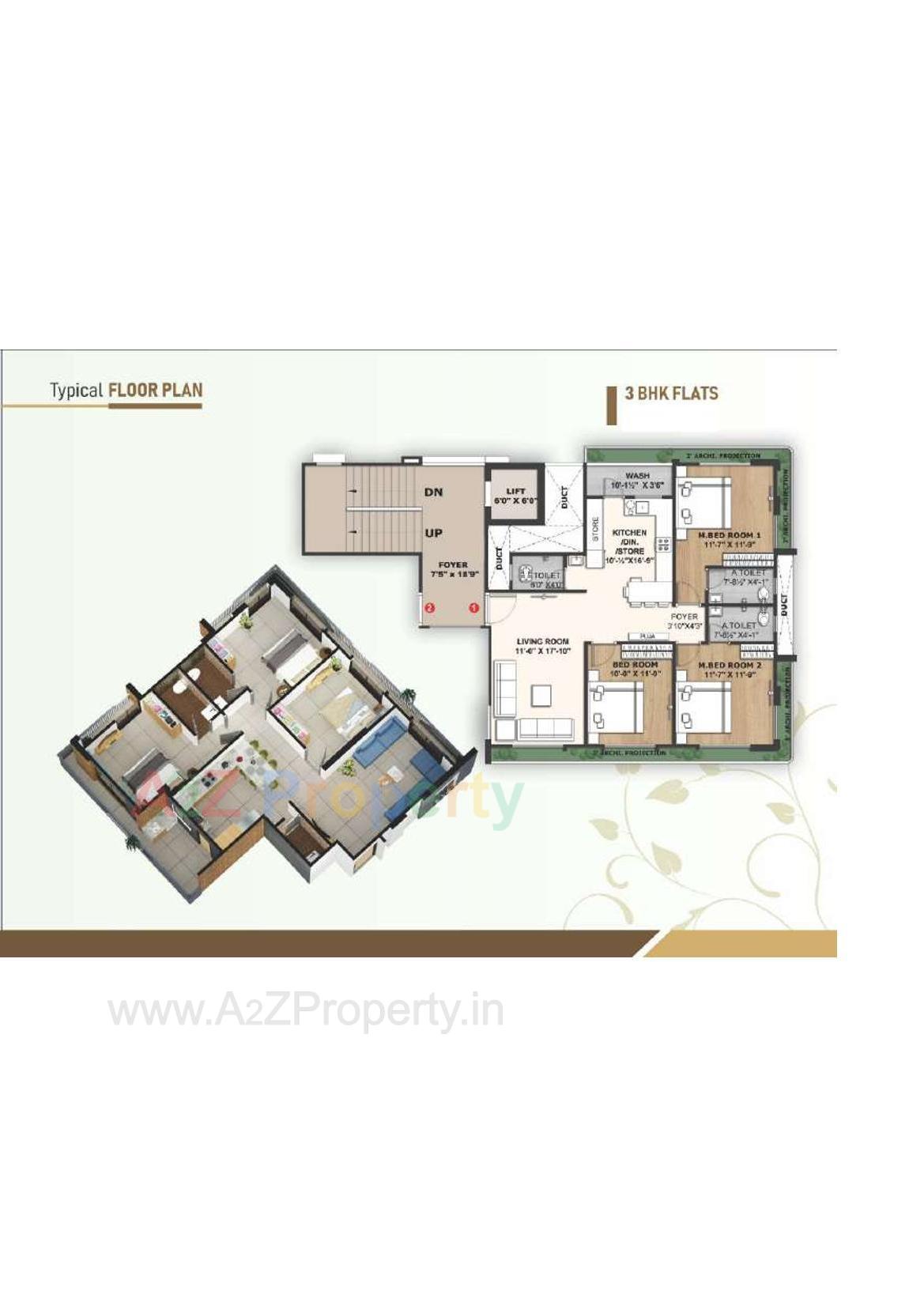 Layout of real estate project Om Avenue located at Nana, Surat, Gujarat