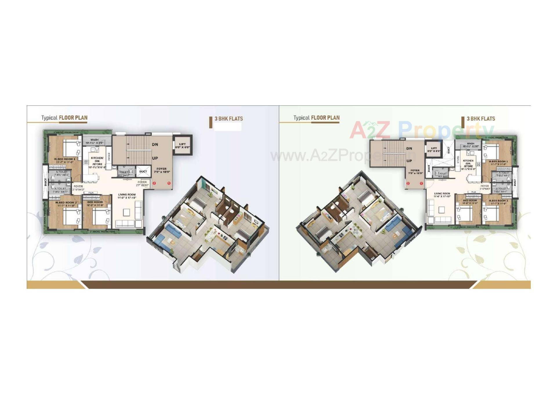 Layout of real estate project Om Avenue located at Nana, Surat, Gujarat