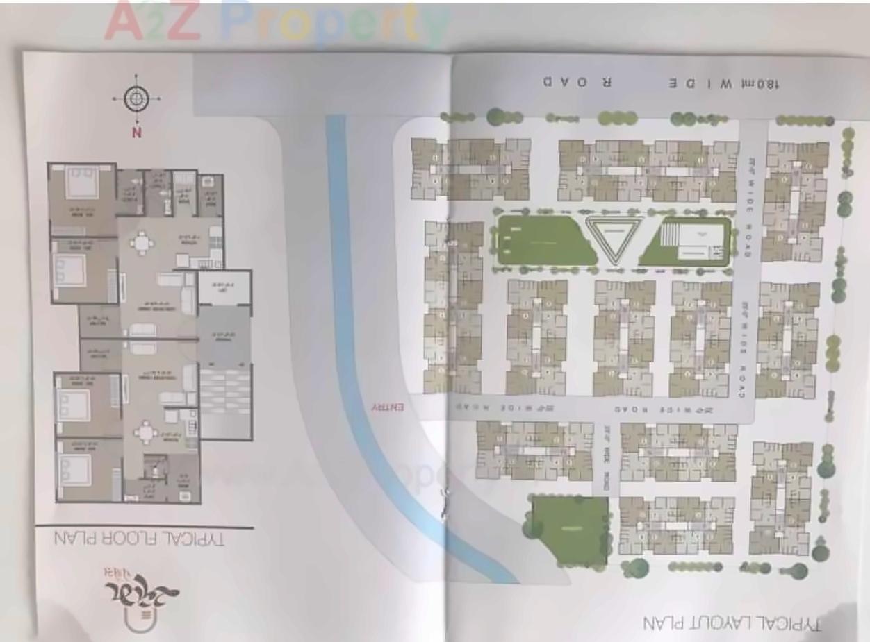 Layout of real estate project Om Palace located at Navagam, Surat, Gujarat