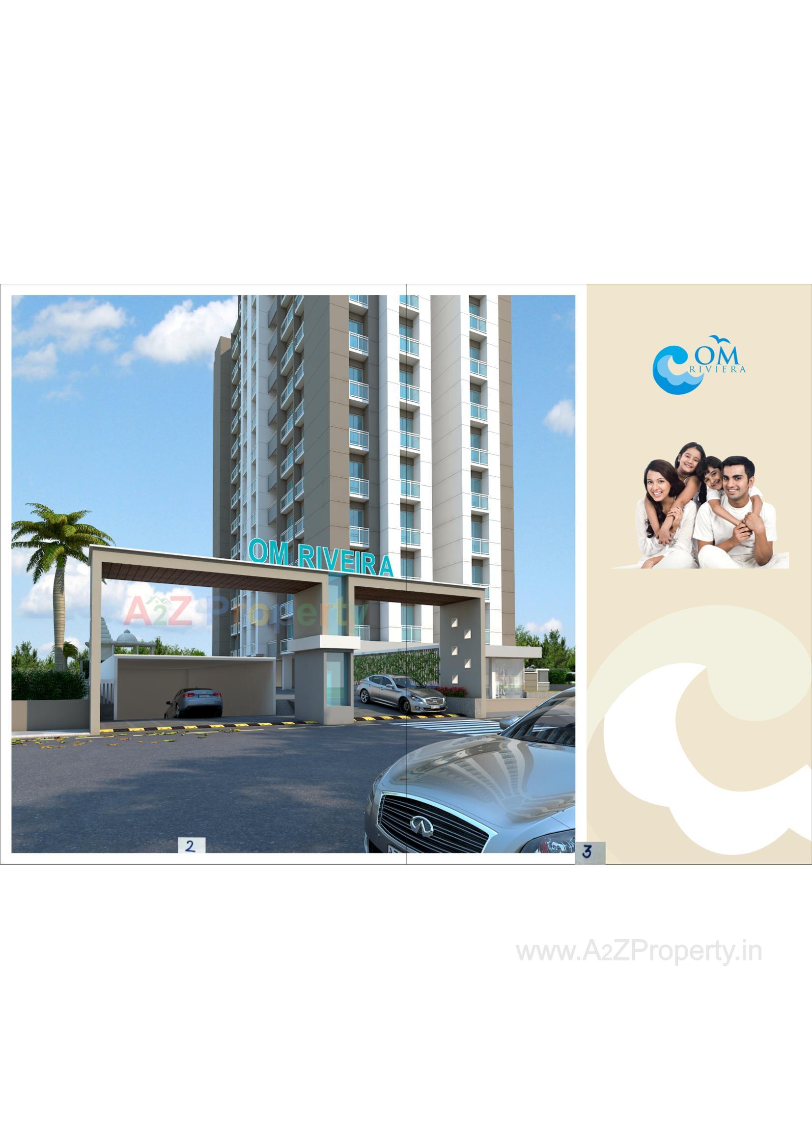 3D Elevation of real estate project Om Riviera located at Singanpor, Surat, Gujarat