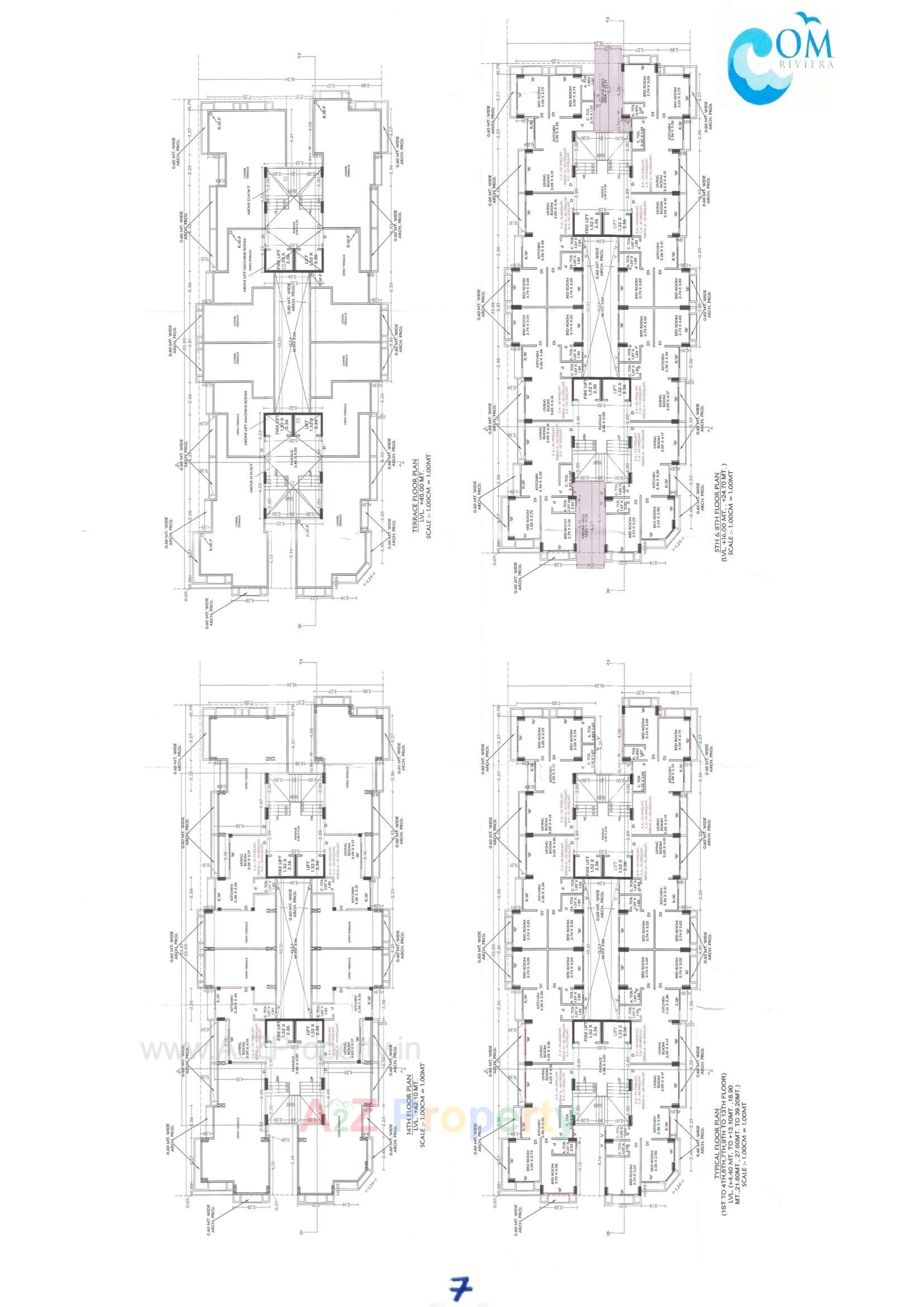 Layout of real estate project Om Riviera located at Singanpor, Surat, Gujarat
