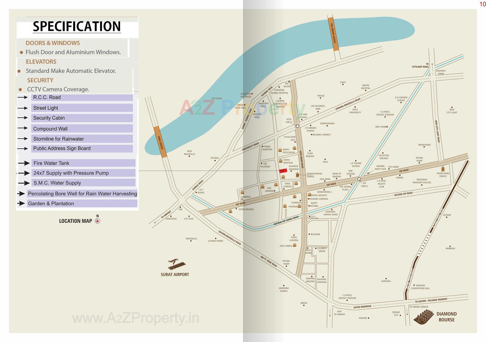  of real estate project Om Shashwat located at Vesu, Surat, Gujarat