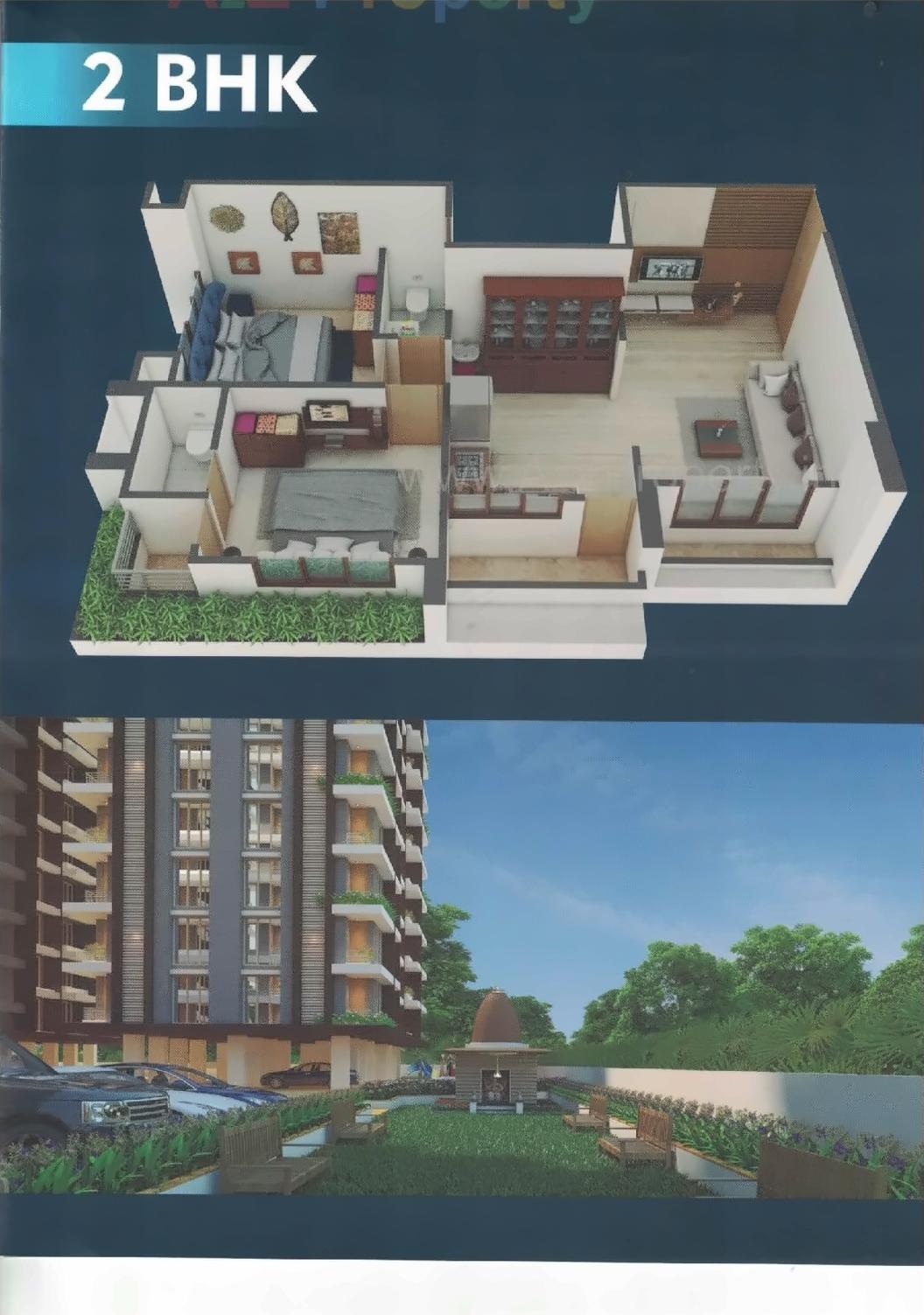 3D Elevation of real estate project Omkar Avenue located at Kosad, Surat, Gujarat