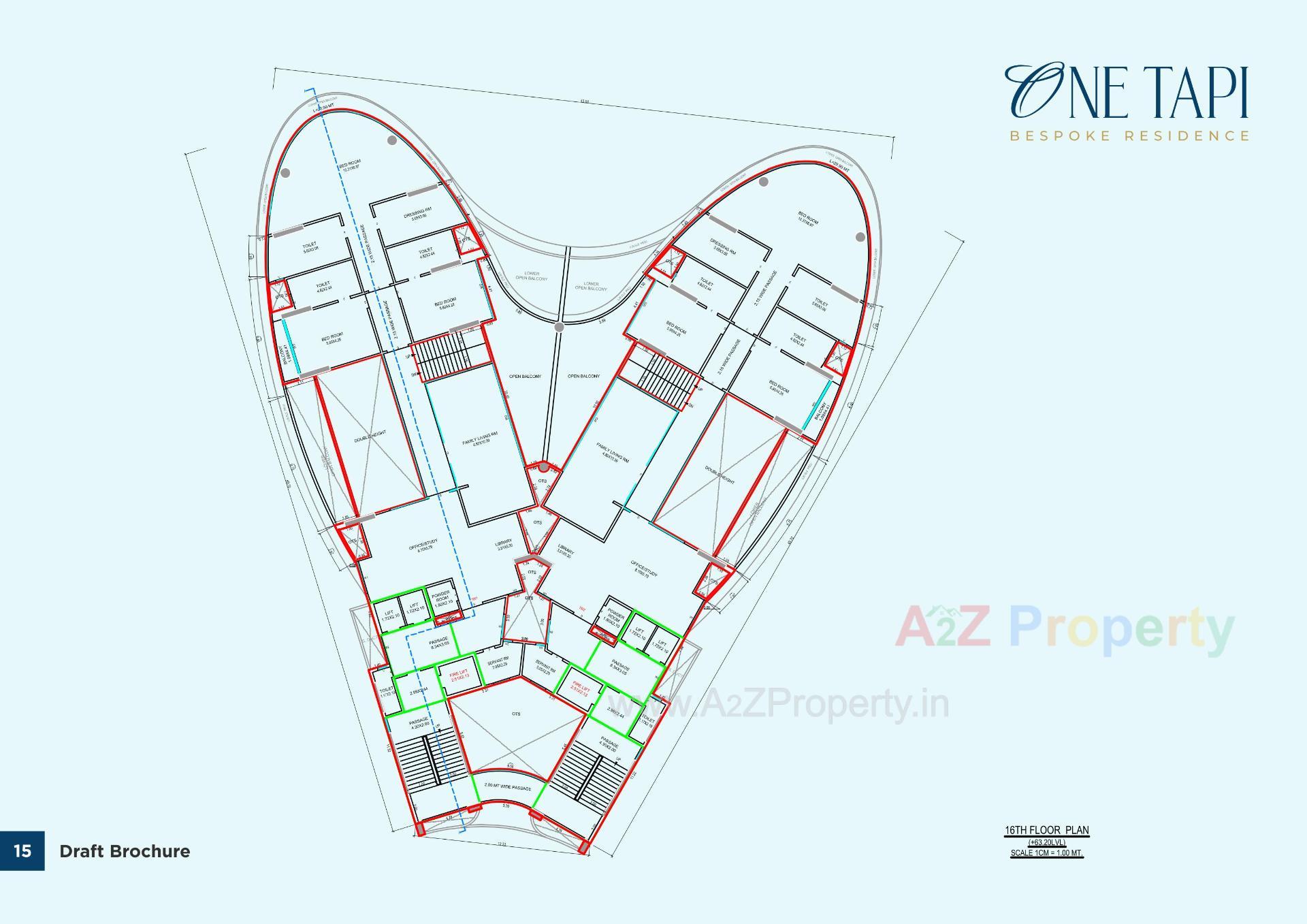  of real estate project One Tapi located at Piplod, Surat, Gujarat